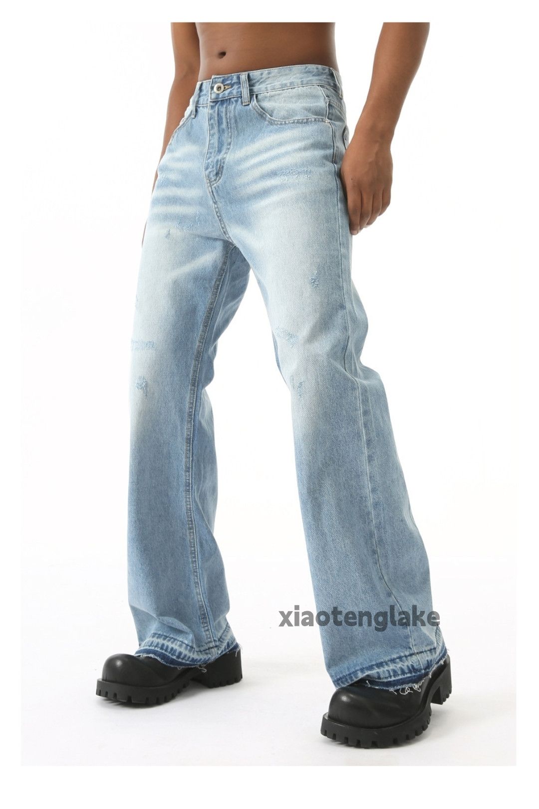 Jean × Vintage washed faded cleanfit yuppie bootcut grunge jeans Size US 30 / EU 46 - 2 Thumbnail