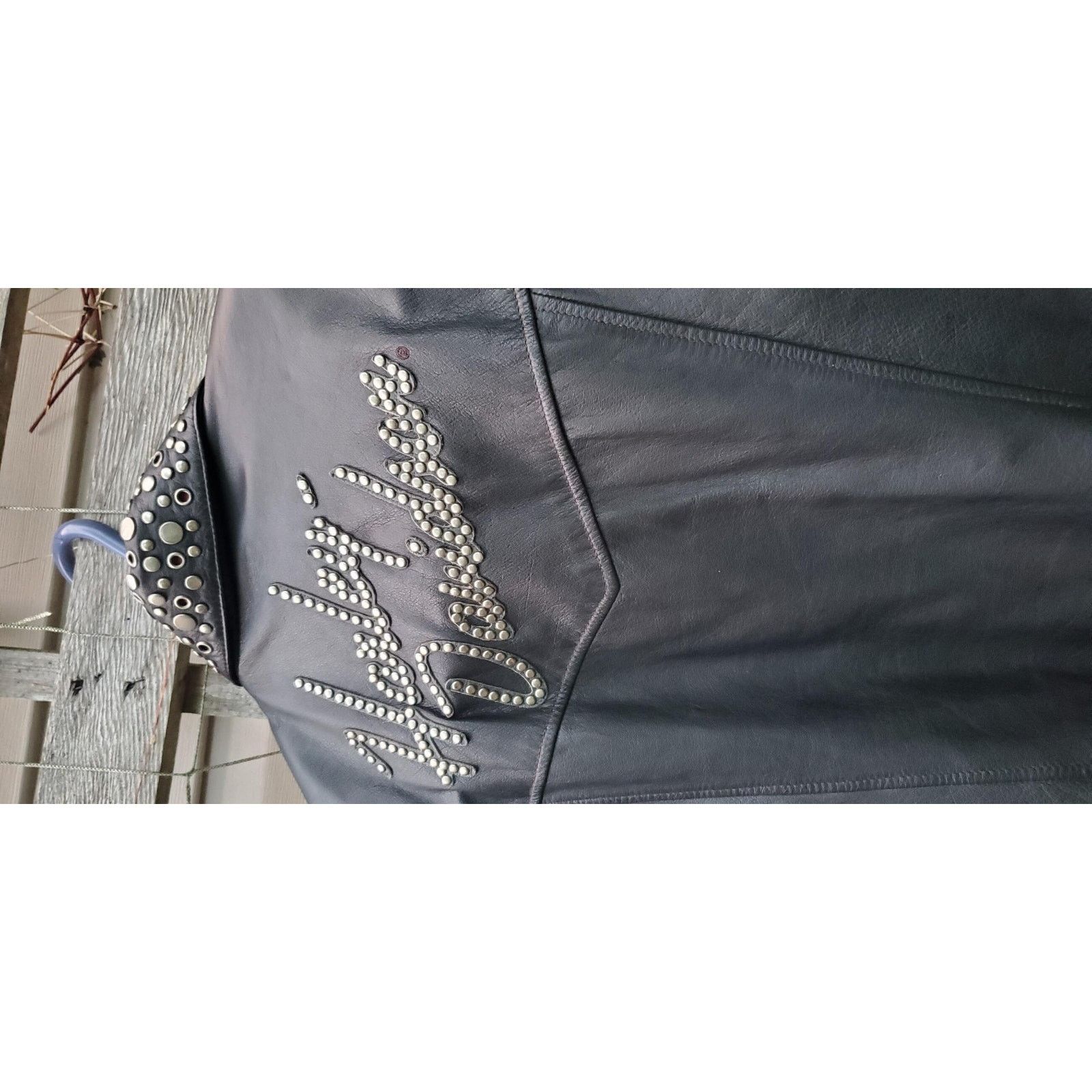 Harley Davidson Harley Davidson Womens Studded Leather Jacket M Black Biker Size M / US 6-8 / IT 42-44 - 8 Thumbnail