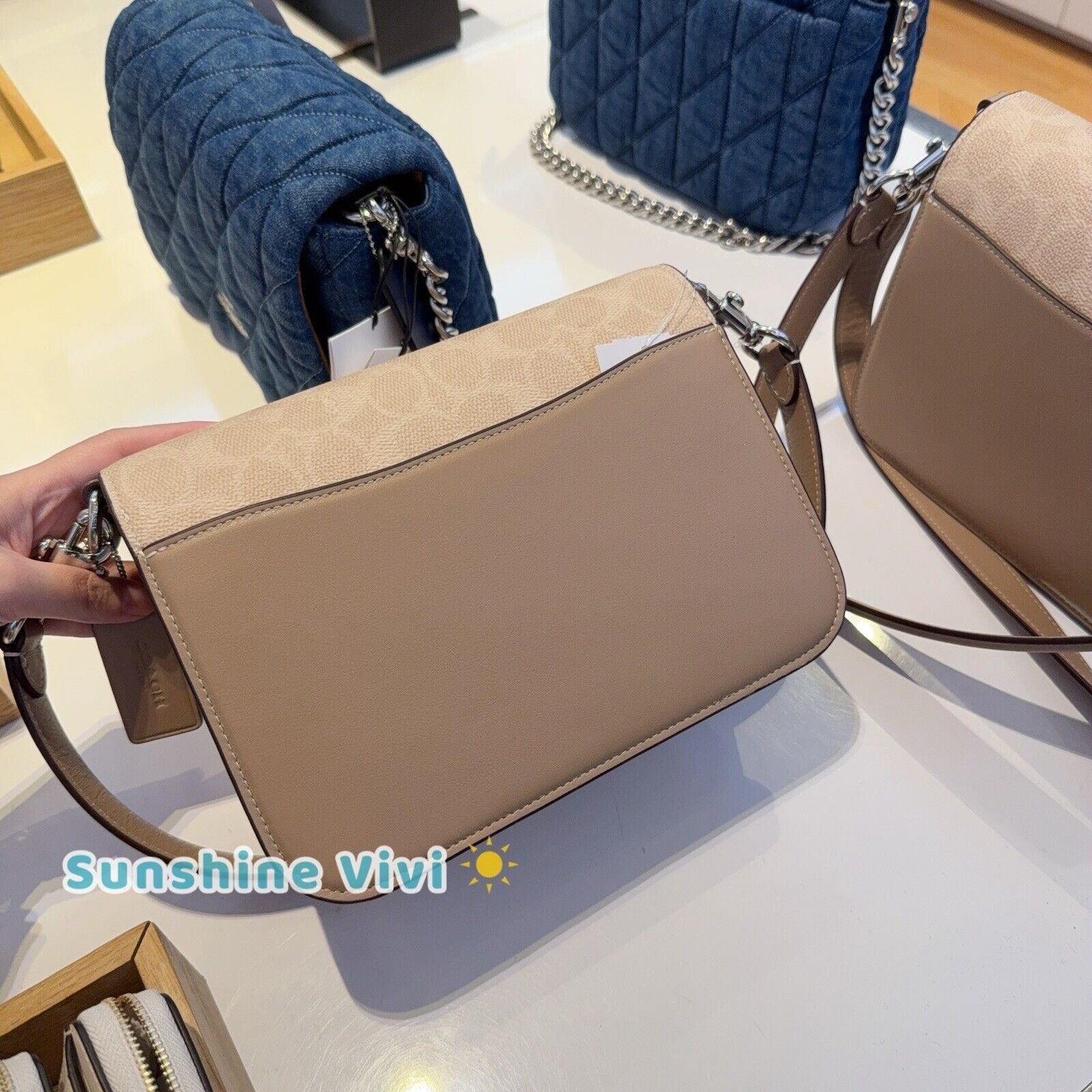 Coach NWT COACH Quinn Bag CZ770 Canvas/Silver/Sand/Taupe Size ONE SIZE - 3 Thumbnail