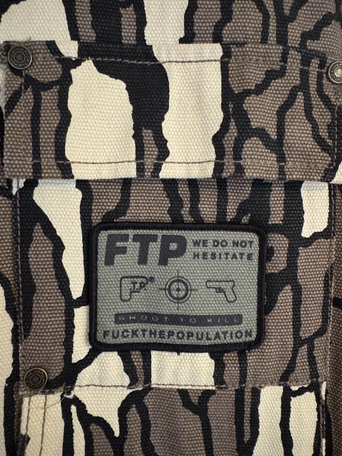 Fuck The Population FTP Shoot To Kill Hunting Jacket – Treebark Camo XL – Rare Size US XL / EU 56 / 4 - 4 Thumbnail