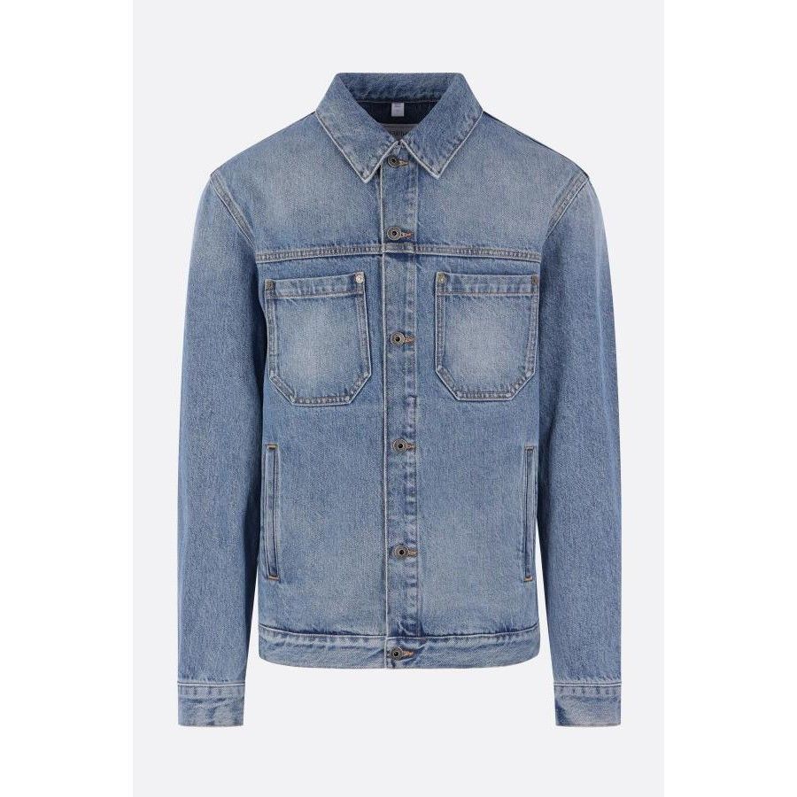Off-White OFF-WHITE Half Arrow Blue Denim Jacket New & Authentic (Men' Size US M / EU 48-50 / 2 - 1 Thumbnail