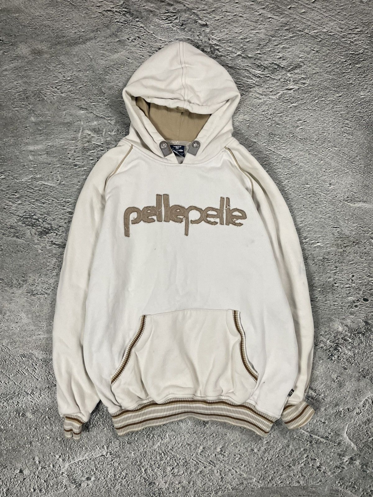 Pelle Pelle Pelle Pelle hoodie big logo 90s beige sweatshirt Size US M / EU 48-50 / 2 - 1 Thumbnail