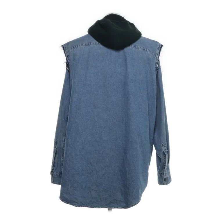 Balenciaga F/W18 Detachable Layered Hybrid Hooded Denim Shirt Size US L / EU 52-54 / 3 - 2 Thumbnail
