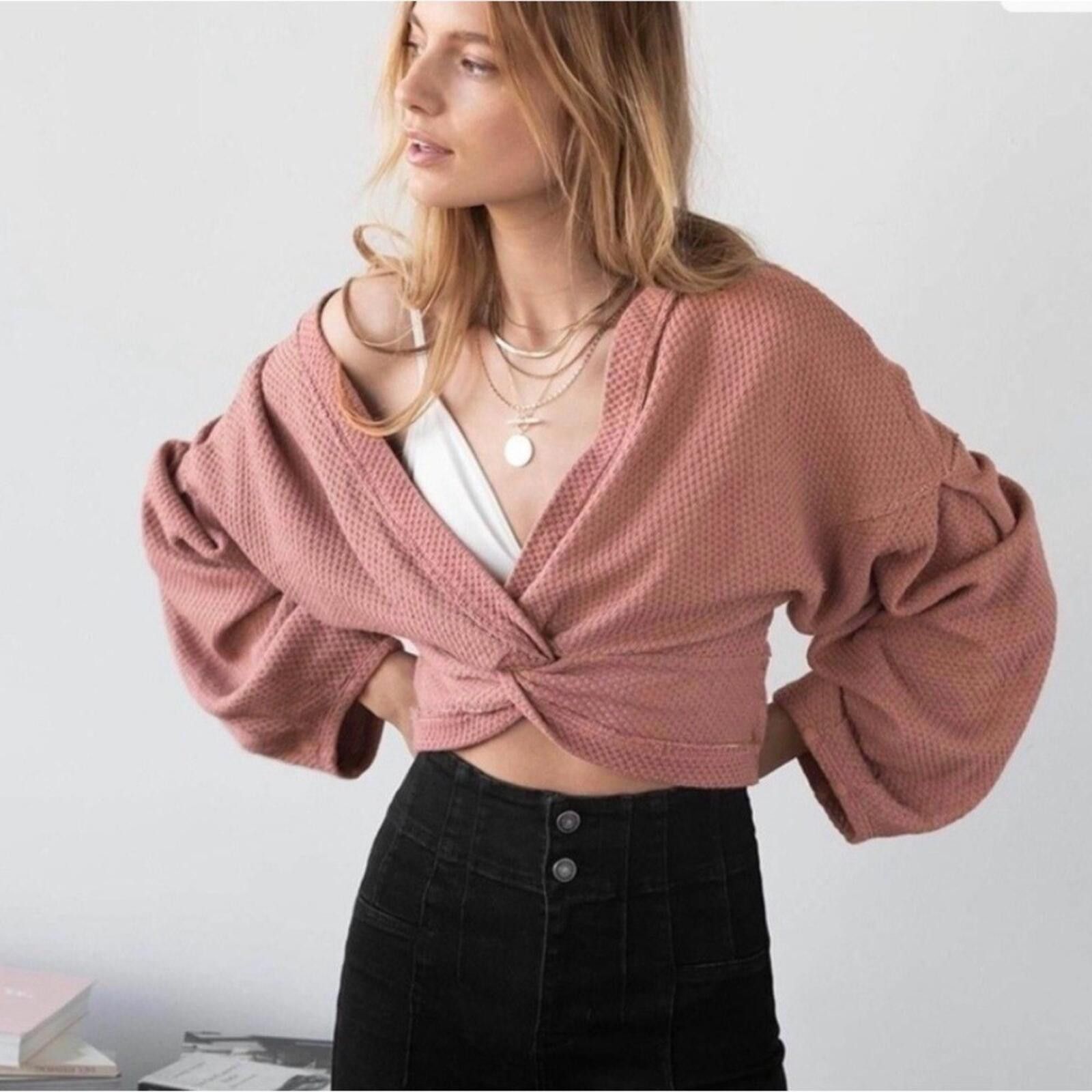 Free People Free People We The Free Fall For You Cropped Waffle Knit M Size M / US 6-8 / IT 42-44 - 7 Thumbnail