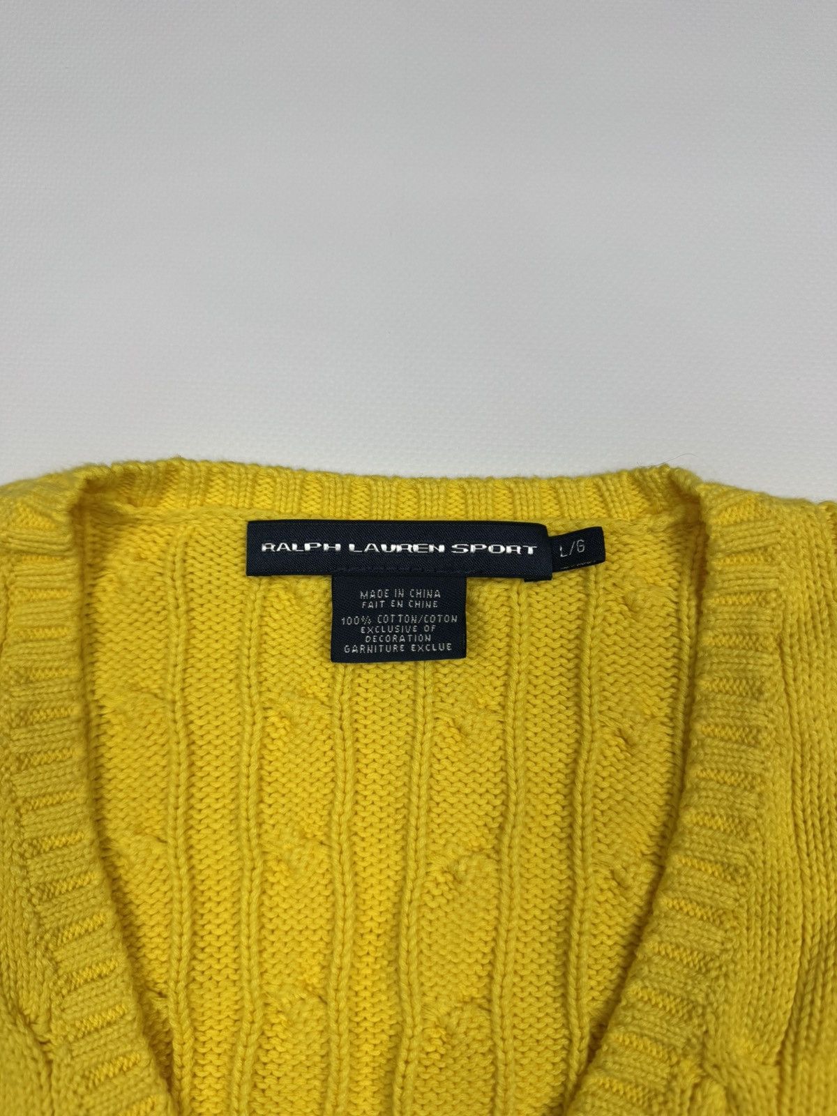 Polo Ralph Lauren Vintage Polo Ralph Lauren Woman Chanky Knit V-neck Sweater Size L / US 10 / IT 46 - 3 Thumbnail