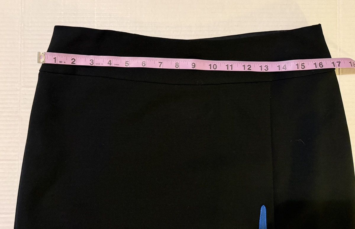 Other Carlisle Women’s Vtg Black Pencil Skirt Blue Floral Leather Size 30" / US 8 / IT 44 - 5 Thumbnail