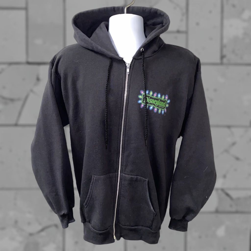 Vintage Disneyland Hoodie Mens Black Fleece Lined Full Zip Size M Size US M / EU 48-50 / 2 - 1 Thumbnail