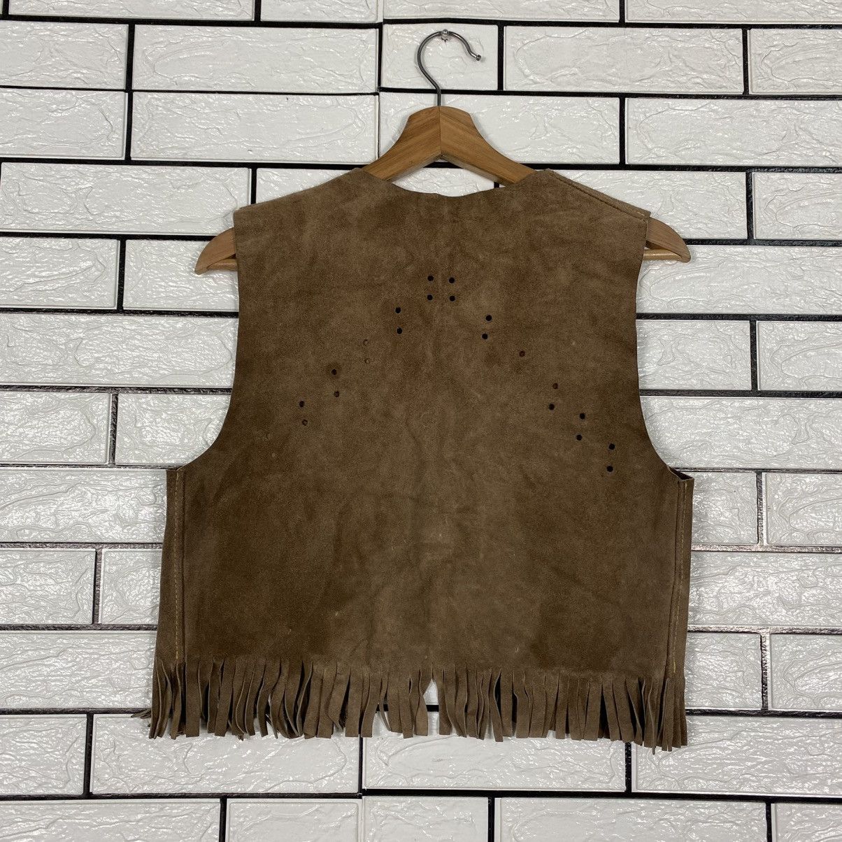 Japanese Brand Vintage Genuine Leather Vest Jacket Western Design Size US M / EU 48-50 / 2 - 9 Thumbnail