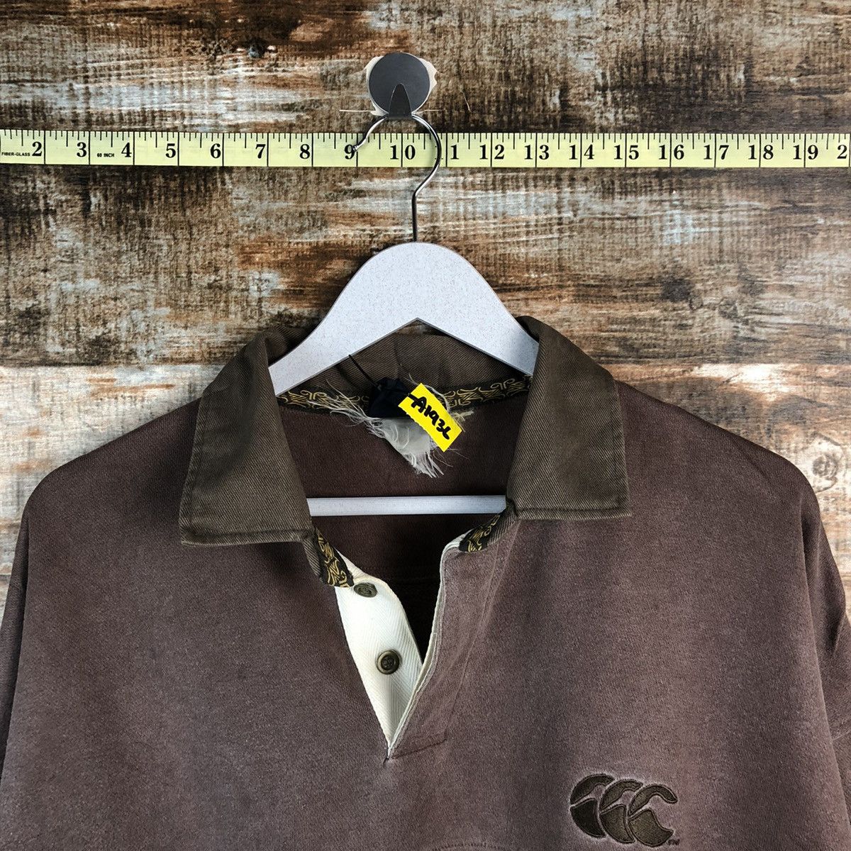 Canterbury of New Zealand Canterbury Of New Zealand Dark Brown Rugby Polo Shirt #A1936 Size US L / EU 52-54 / 3 - 4 Thumbnail