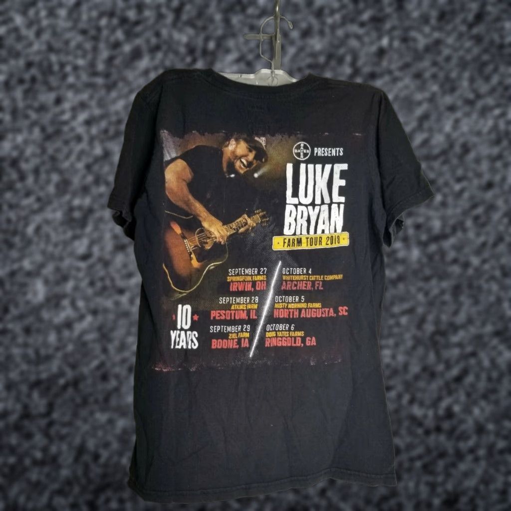 Doublet Rare Luke Bryan 2018 Farm Tour Double Sided T Shirt Black Concert Tee Suna Adults Shirt Short Sleeve Crew Neck 100% Cotton Graphic Tee Music Size US S / EU 44-46 / 1 - 1 Thumbnail