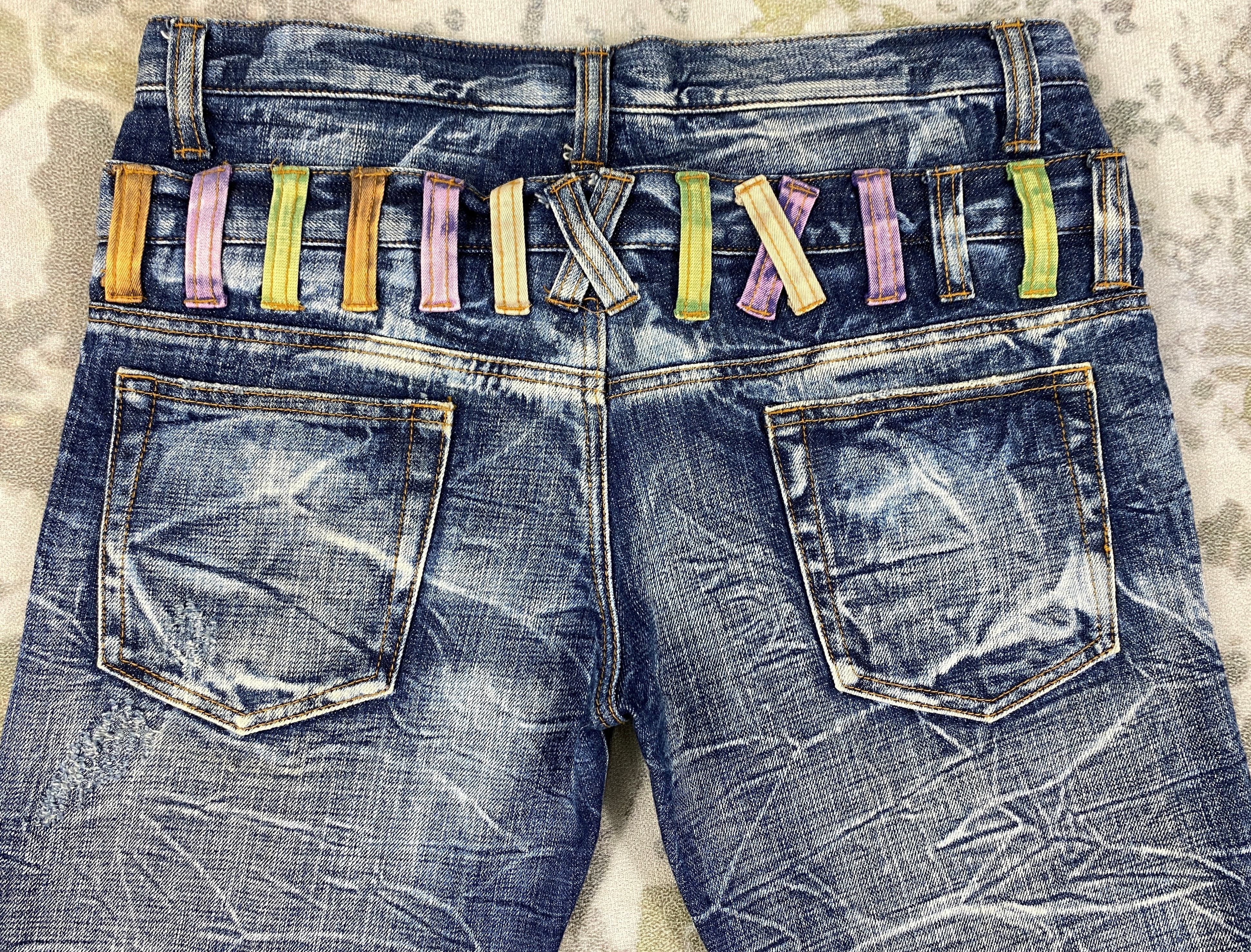 Japanese Brand Japanese Brand Double Waist Jeans 34x31.5 - JN044 Size US 34 / EU 50 - 4 Thumbnail