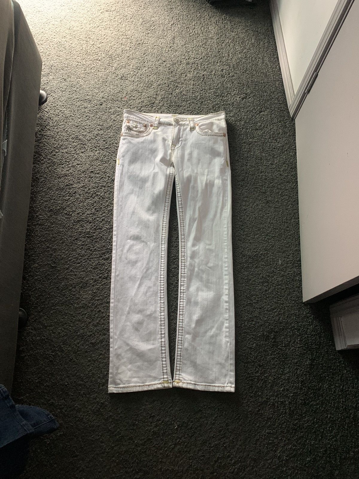 image of 14Th Addiction Y2K Skinny True Realigon White World Tour Denim, Men's (Size 29)