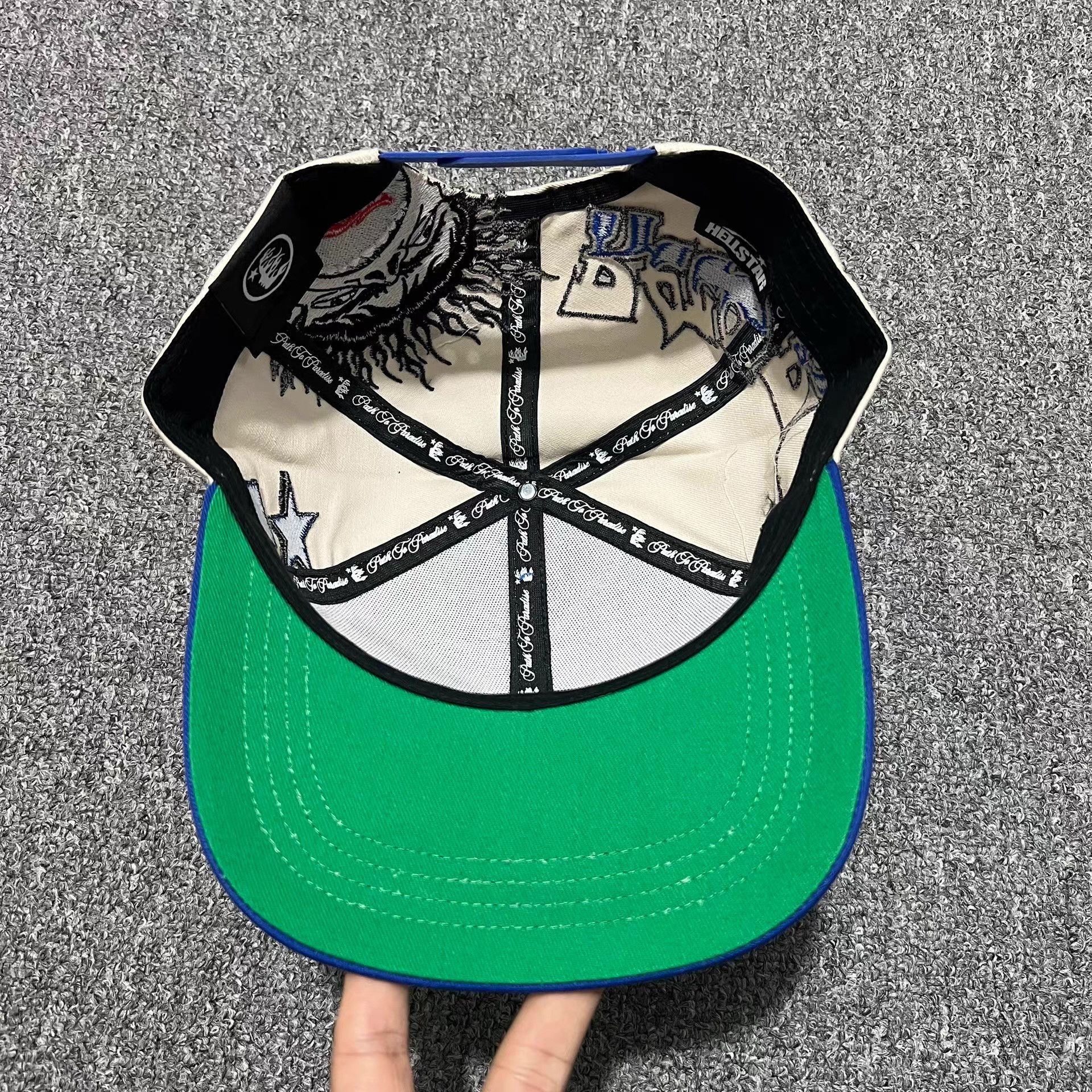 HELLSTAR Hellstar street funnyembroideredcurvedbrimbaseball cap Q7 Size ONE SIZE - 3 Thumbnail