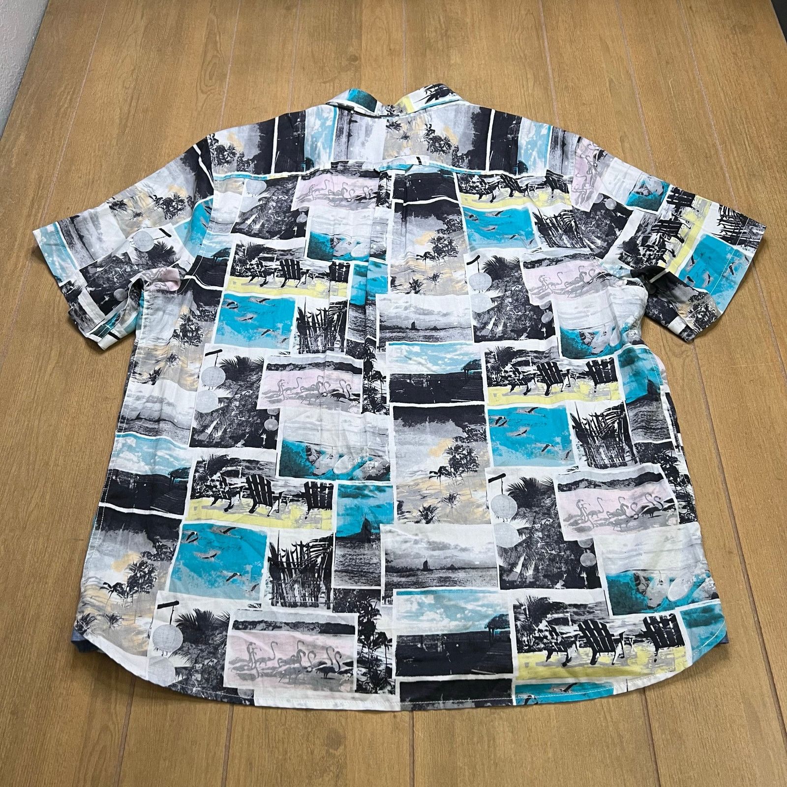 Tommy Bahama Tommy Bahama Tortola Camp Shirt Mens XXL Beach Photo Print Size US XXL / EU 58 / 5 - 12 Thumbnail