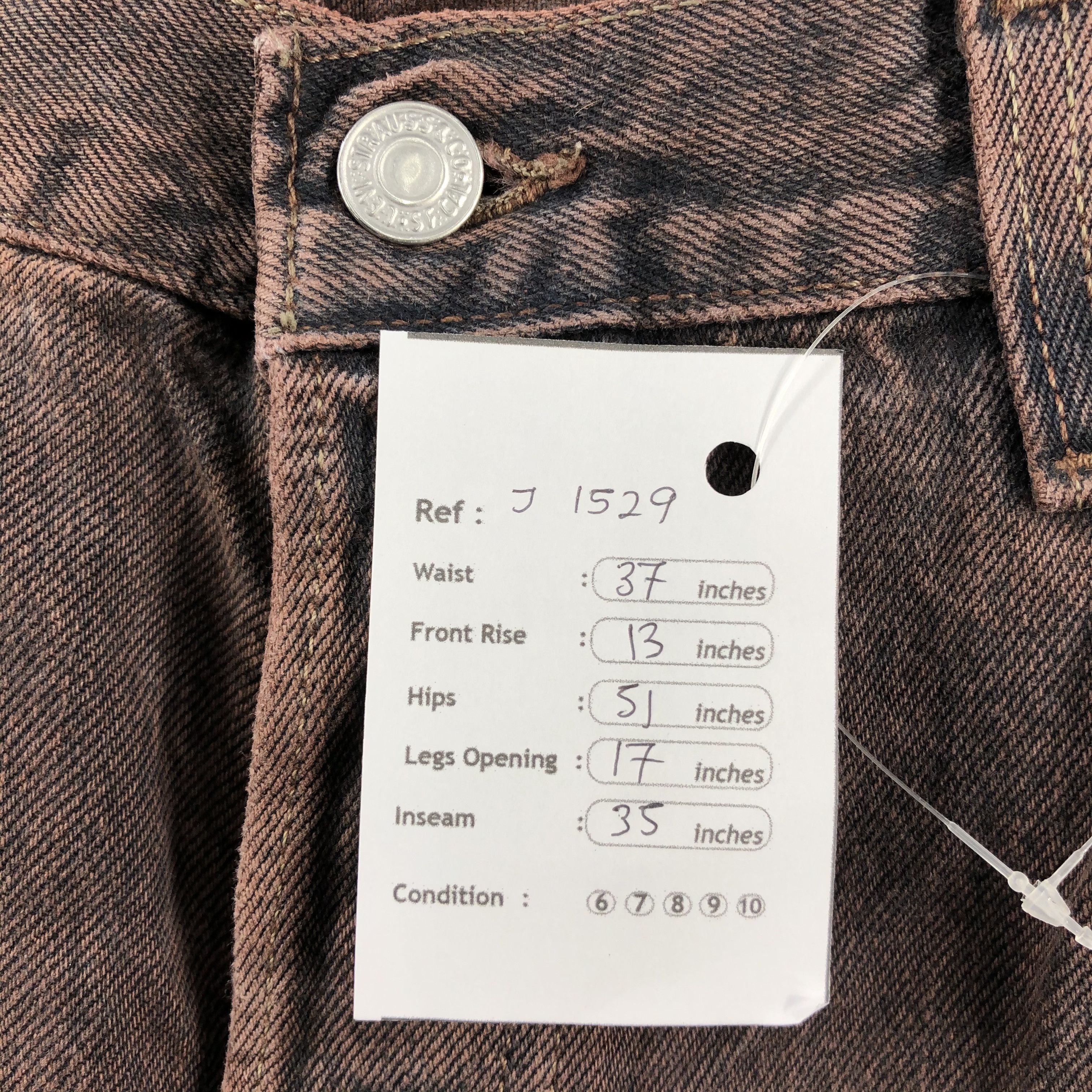 Levi's 90s Vintage Levis 501 Jeans-J1529 Size US 37 - 13 Thumbnail