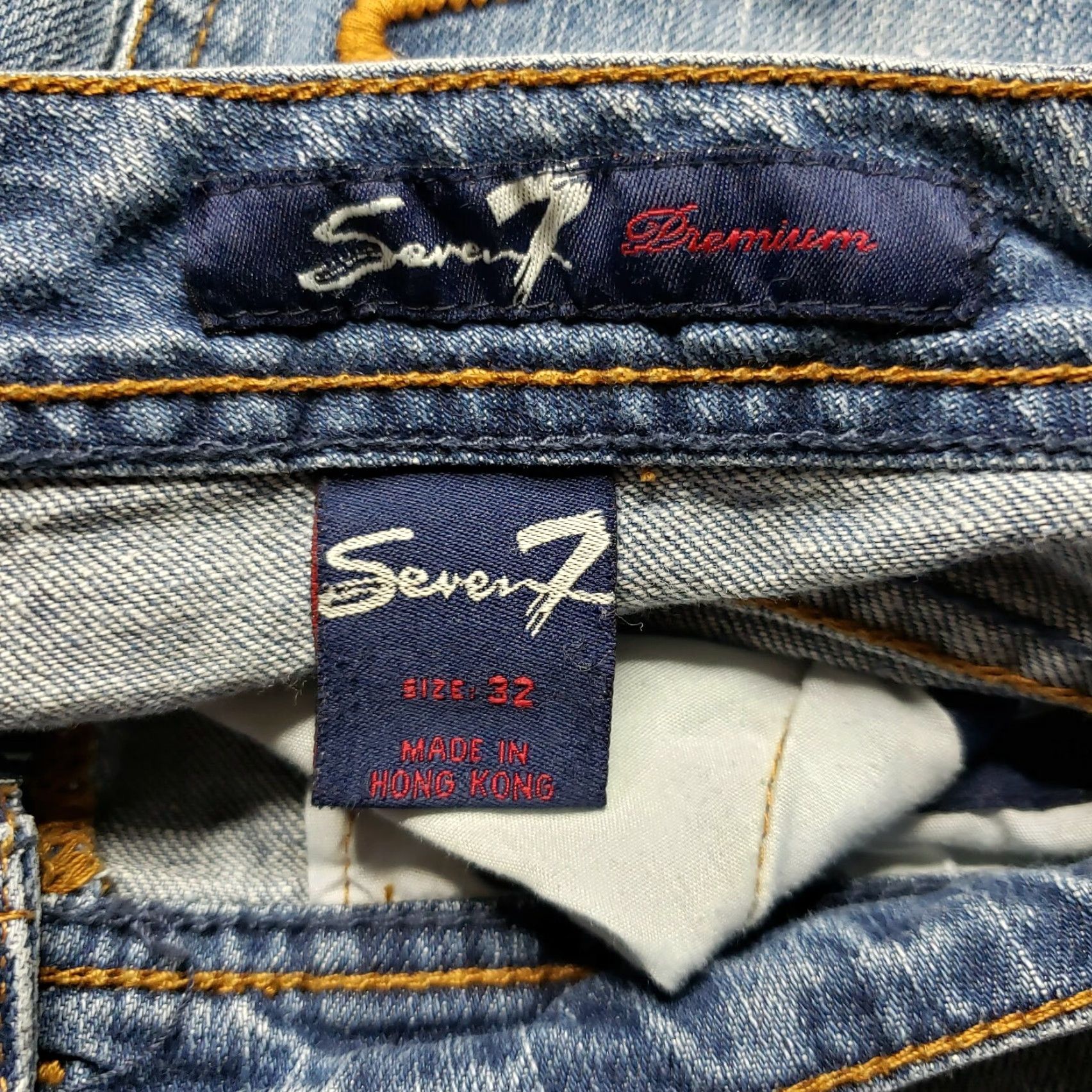 Vintage Seven 7 Premium Jeans Womens Sz 32 Medium Wash Pants Jeans Size 24" / US 00 / IT 34 - 4 Thumbnail