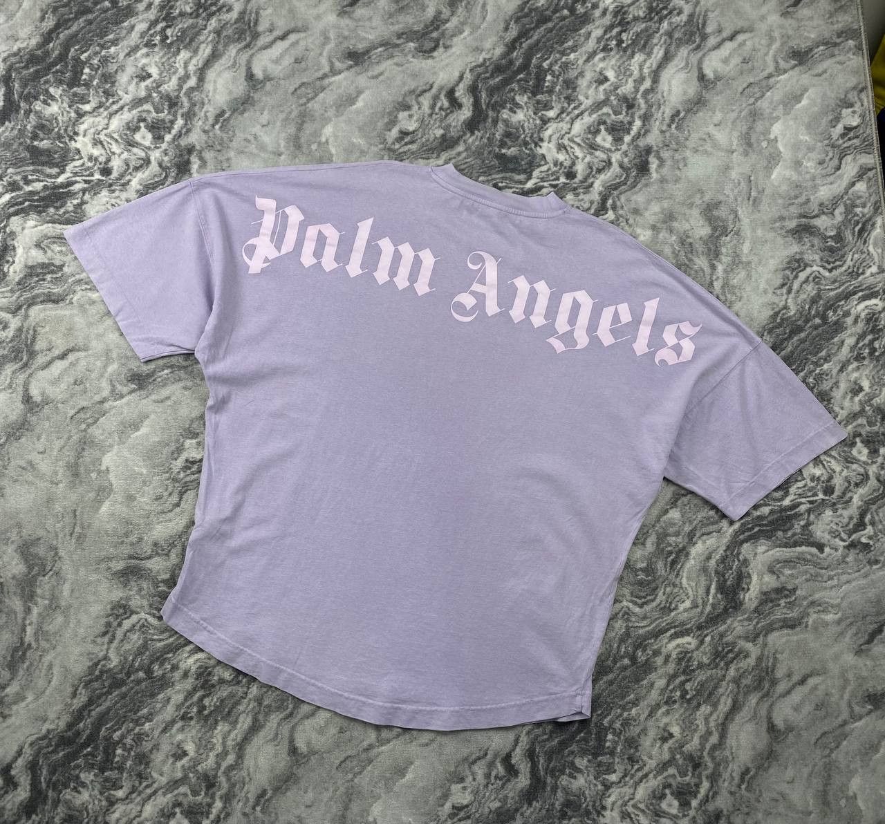 Palm Angels Palm Angels Lilac Big Logo T Shirt Men Size L Size US L / EU 52-54 / 3 - 1 Thumbnail