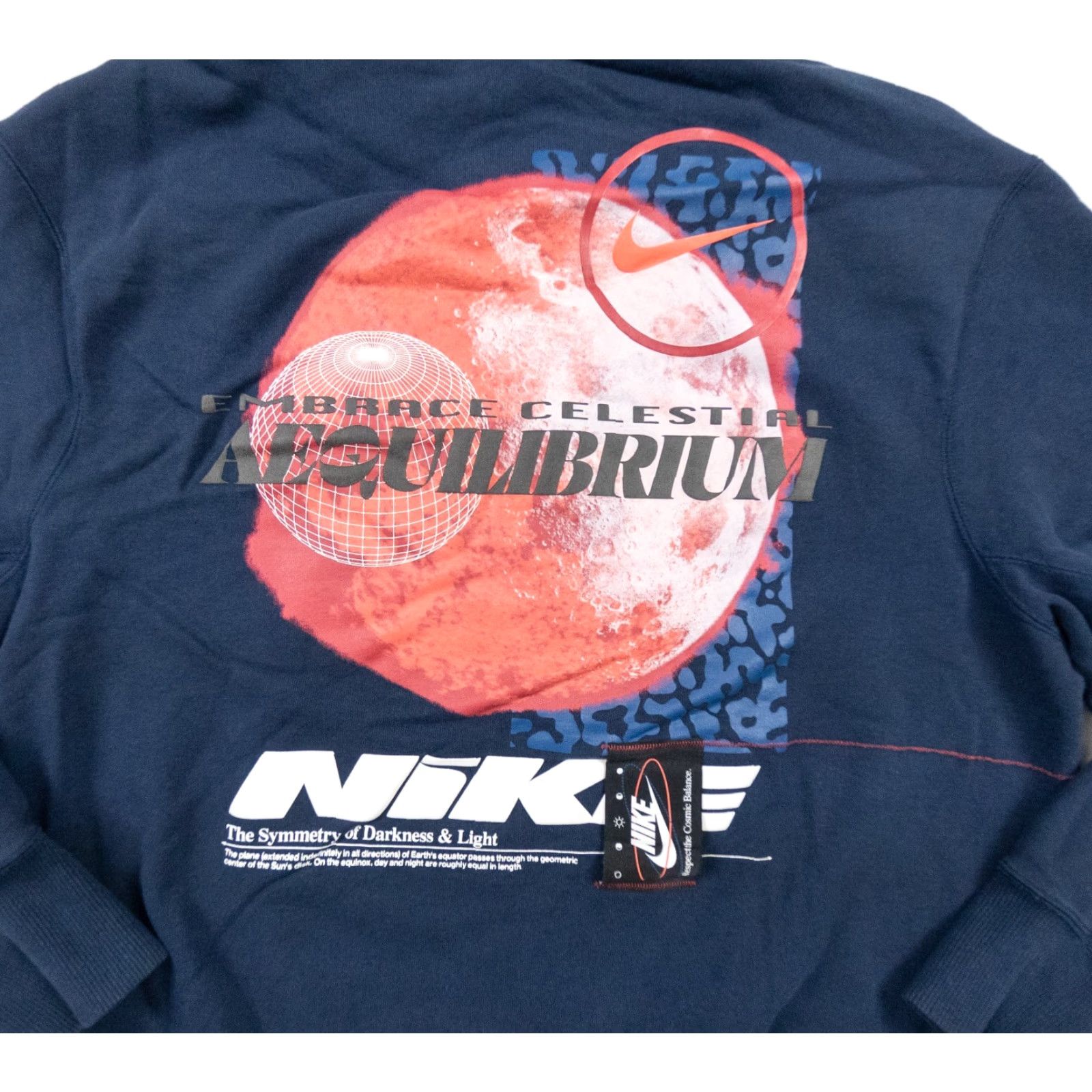 Nike Nike Cosmic Balance Hoodie Sweatshirt Adult Large Blue Fleece Logo Pullover Mens Size US L / EU 52-54 / 3 - 2 Thumbnail