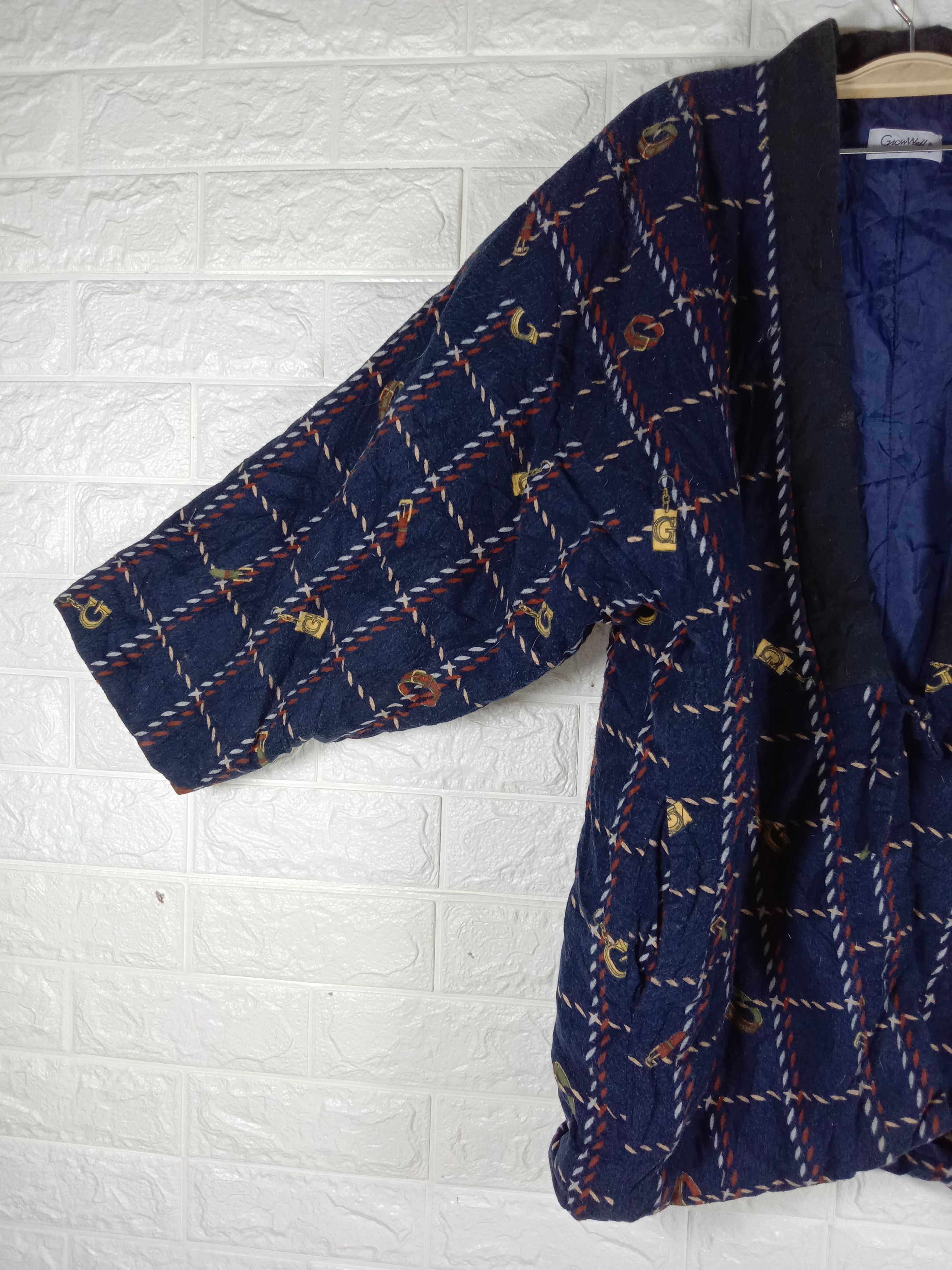 Japanese Brand Vintage Japanese Plaid Hanten Noragi Style Kimono Cardigan Size US XL / EU 56 / 4 - 3 Thumbnail