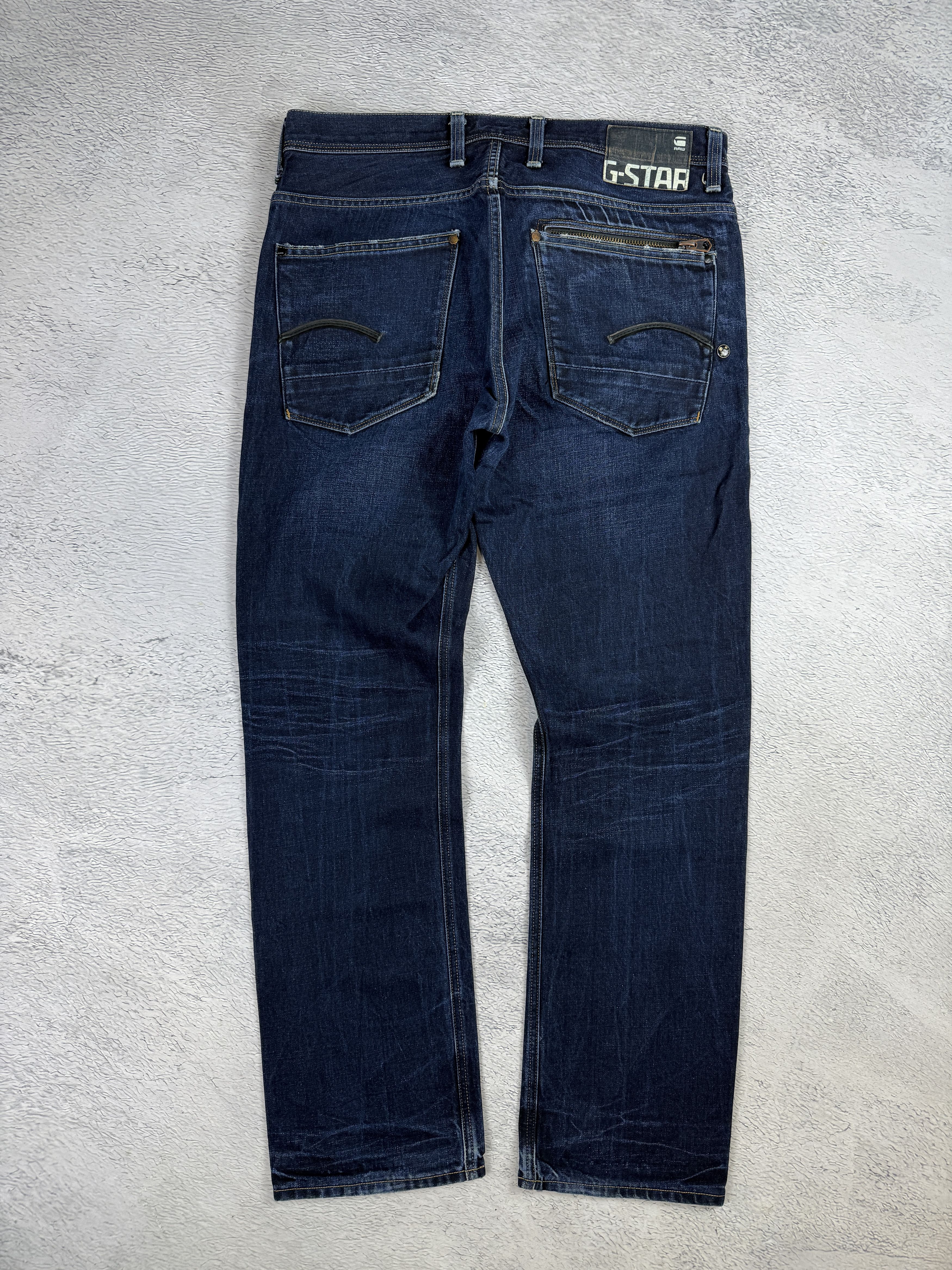 G-Star G-Star Raw Jeans Attacc Straight Zip Dark Blue Size US 38 / EU 54 - 3 Thumbnail