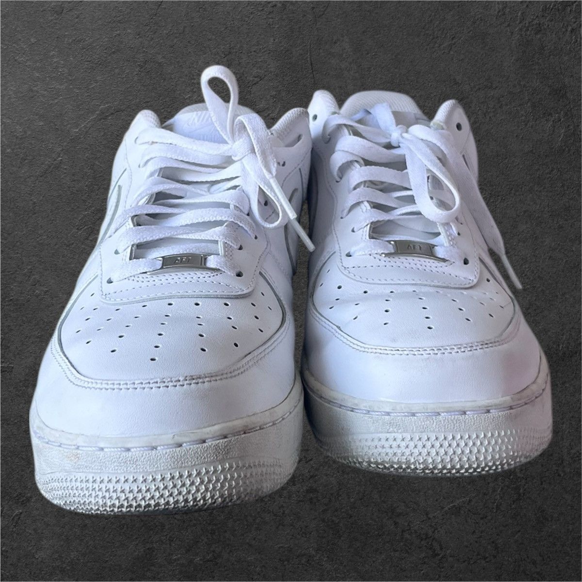 Nike White Nike Air Force 1s. Size US 13 / EU 46 - 6 Thumbnail