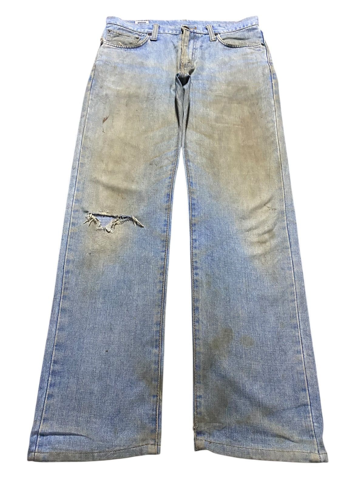 Edwin Japan Brand Edwin 403 Crazy Dirty Mud Wash Distressed Loose Size US 33 - 1 Thumbnail