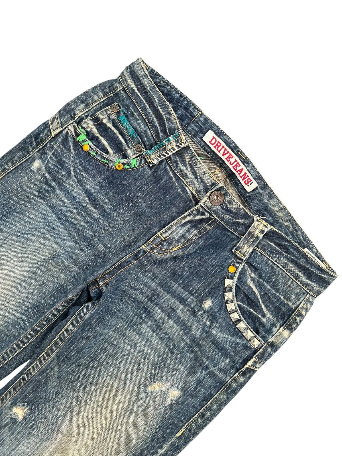 Kapital × Undercover × Vintage Flare Japanese Drive Jeans Sunfaded Denim Jeans Size US 31 - 10 Thumbnail