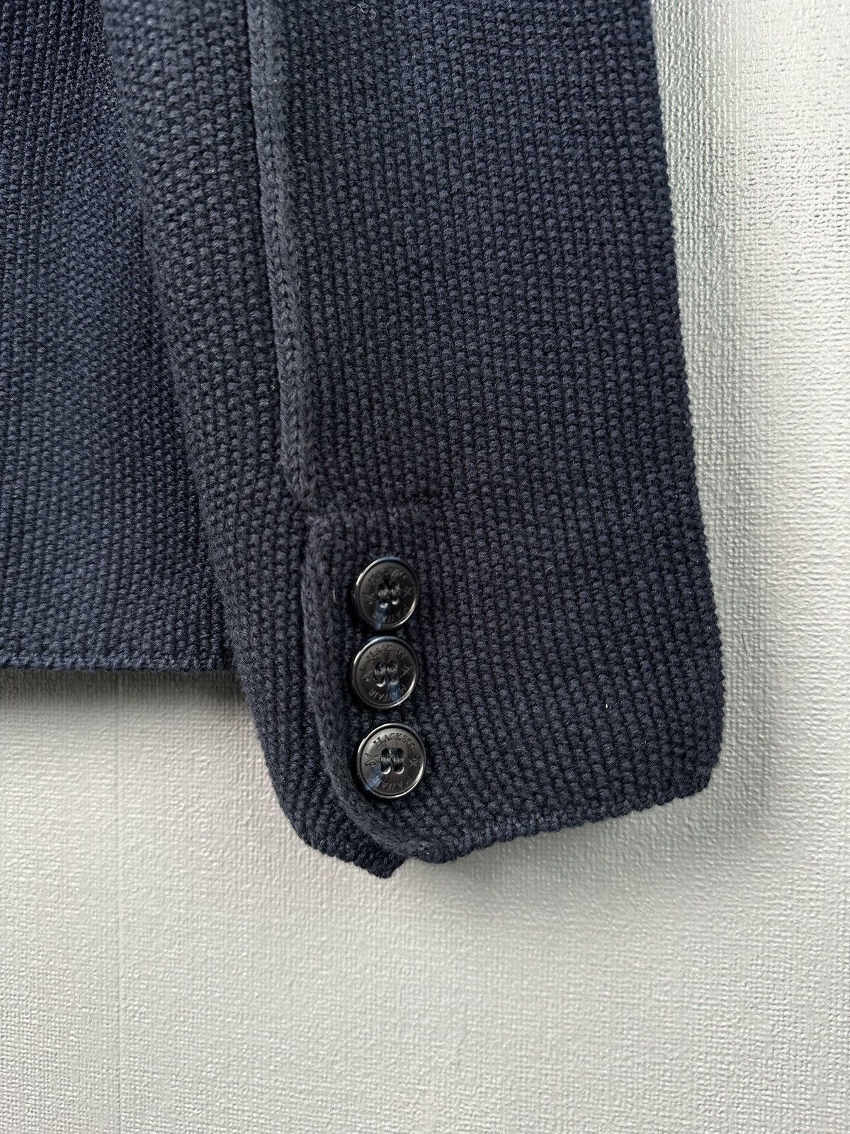 HACKETT MAYFAIR Rice Stitch Knit Blazer Jacket Navy Men
