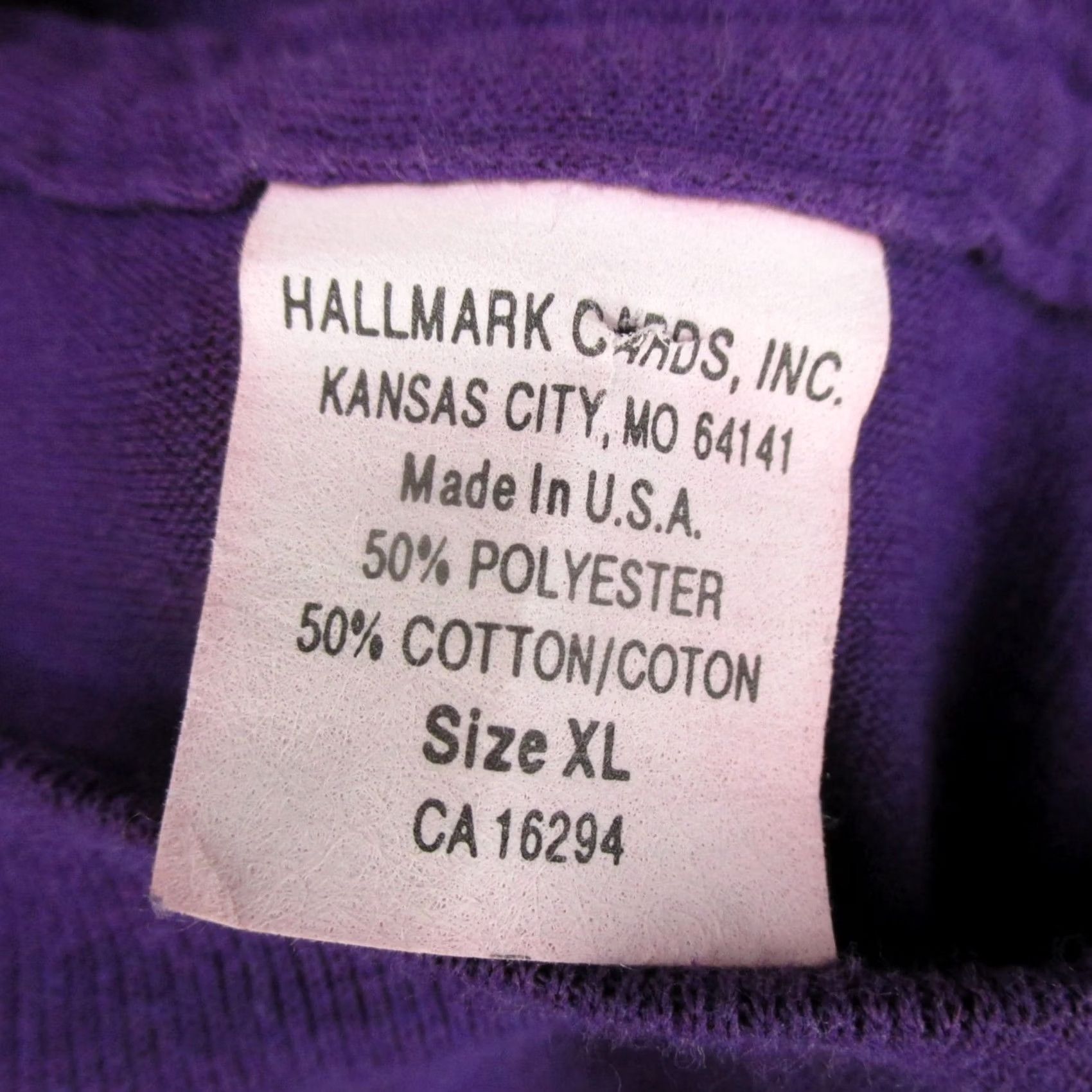 Vintage vtg 80s Hallmark CATS Become AS Important AS They Think Christmas Halloween T-Shirt LARGE Mens Purple 80s 90s joke Size US L / EU 52-54 / 3 - 8 Thumbnail