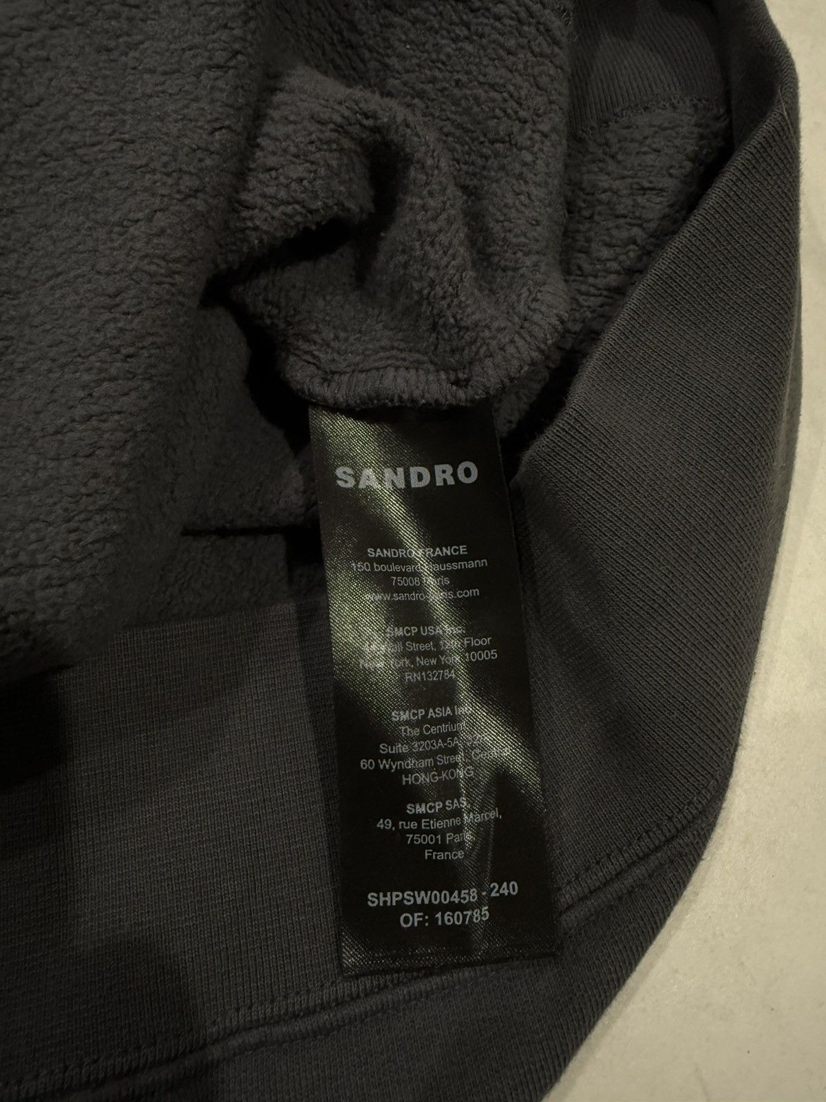 Sandro Sandro Paris Charcoal Label Hoodie Size US M / EU 48-50 / 2 - 4 Thumbnail