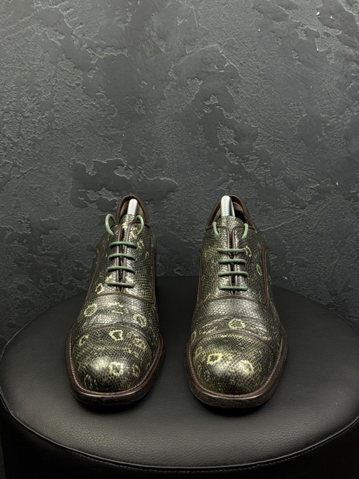 Prada Vintage Prada Python Effect Heeled Derby Shoes Archive 90s Size US 8 / IT 38 - 4 Thumbnail