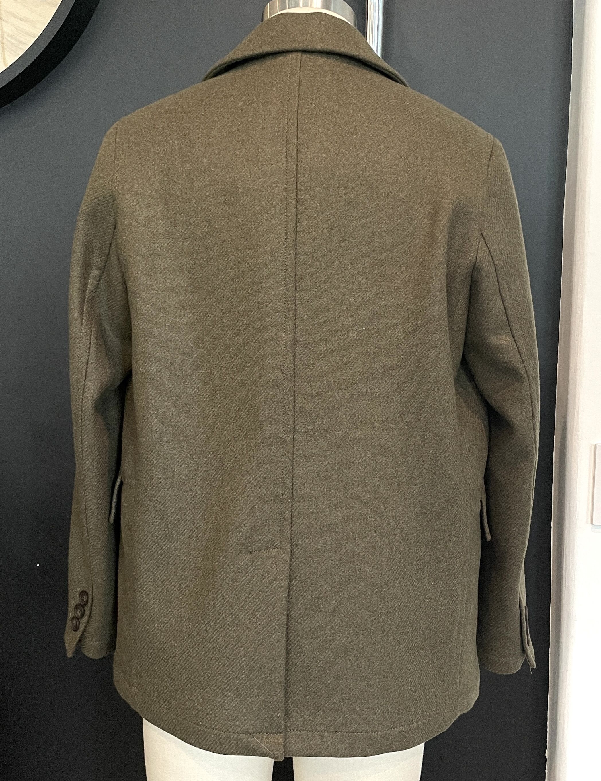 Ted Baker Ted Baker 273719 Mens Olive Green Wool Blend Peacoat Size 2 Size US M / EU 48-50 / 2 - 7 Thumbnail