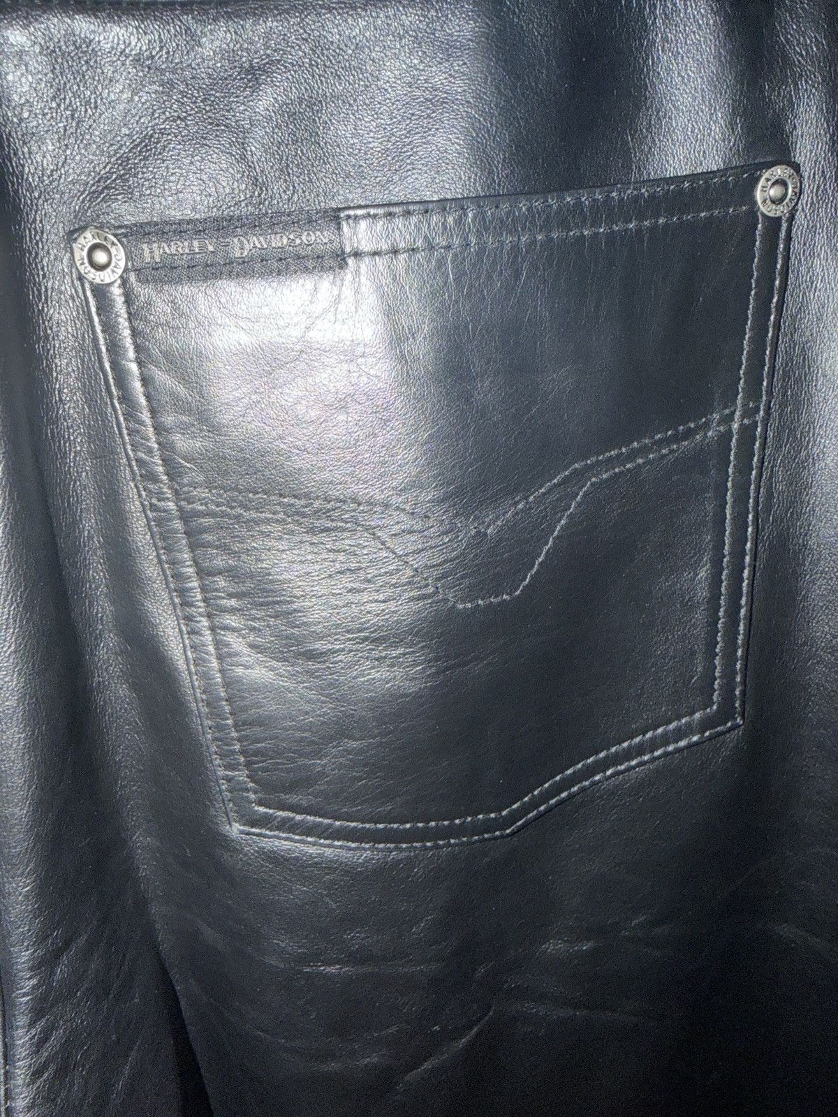 Harley Davidson Harley Davidson Leather Pants 10 Long Size 32" / US 10 / IT 46 - 5 Thumbnail
