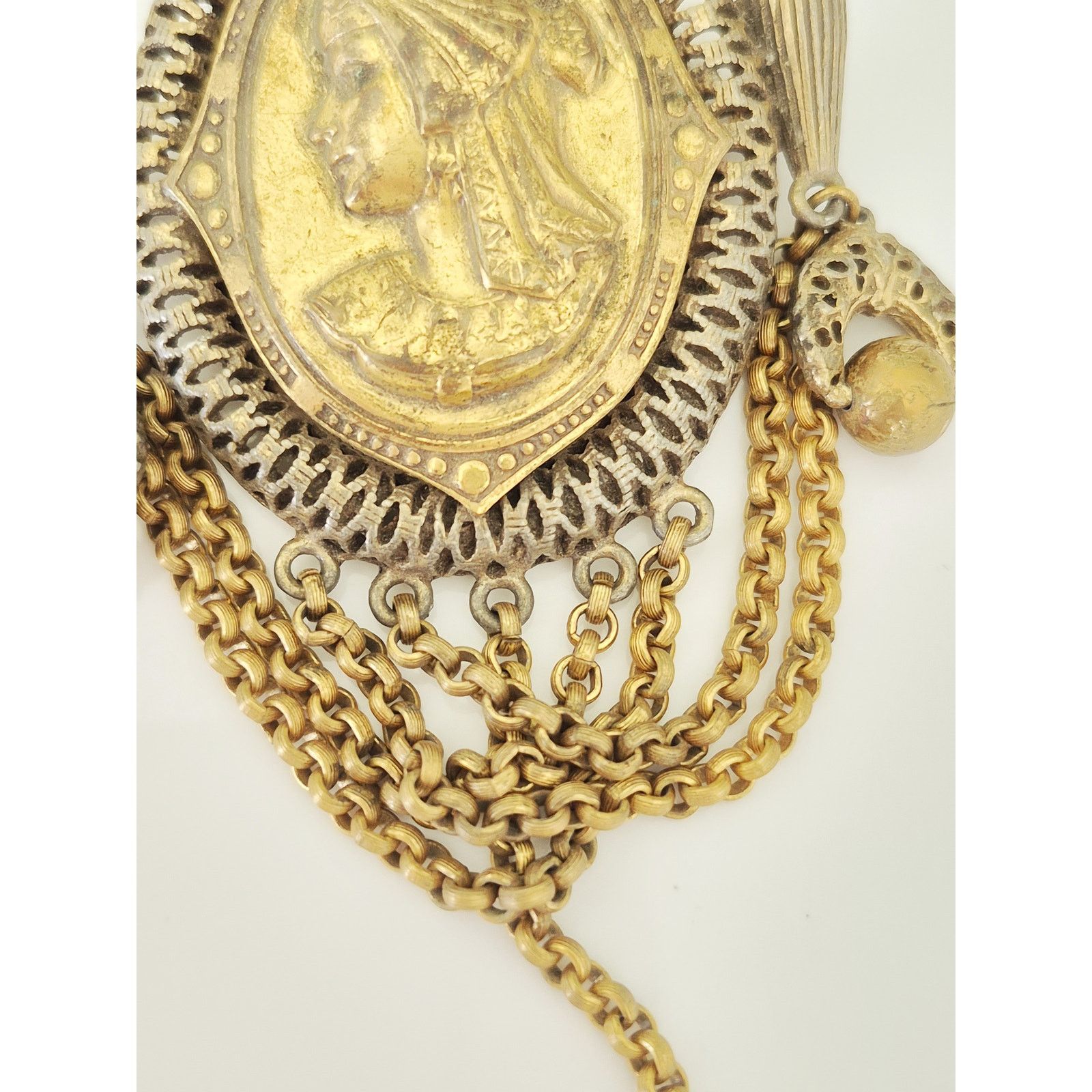 Other Vintage Gold-tone Chatelaine Brooch Size ONE SIZE - 3 Thumbnail
