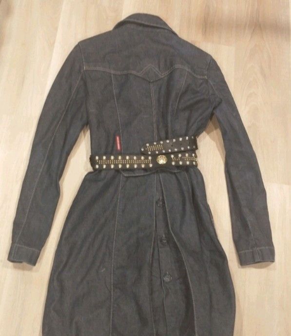 Miss Sixty Vintage Jean coat with faux fur collar/designer belt Size M / US 6-8 / IT 42-44 - 6 Thumbnail