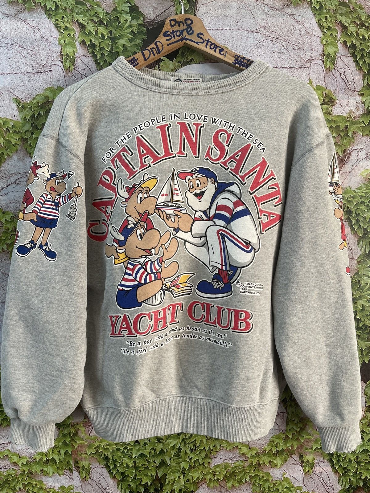 Very Rare VTG 80S CAPTAIN SANTA JOY MARK DESIGN BIG CREWNECK VERY