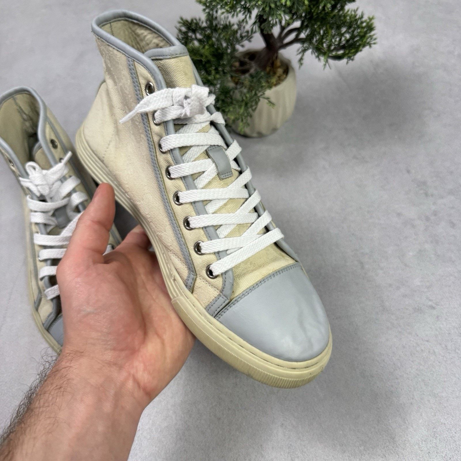 Gucci Gucci GG Monogram High Sneaker Size US 7 Grey Size US 7 / EU 40 - 16 Thumbnail