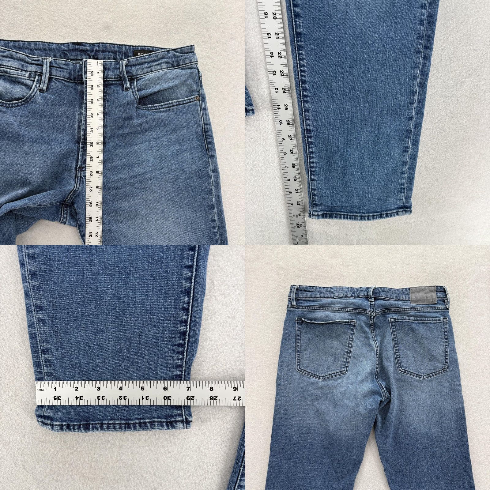 Bonobos Bonobos Jeans Mens 34x34 Blue Medium Wash Slim Straight Stretch Denim Casual Size US 34 / EU 50 - 8 Thumbnail