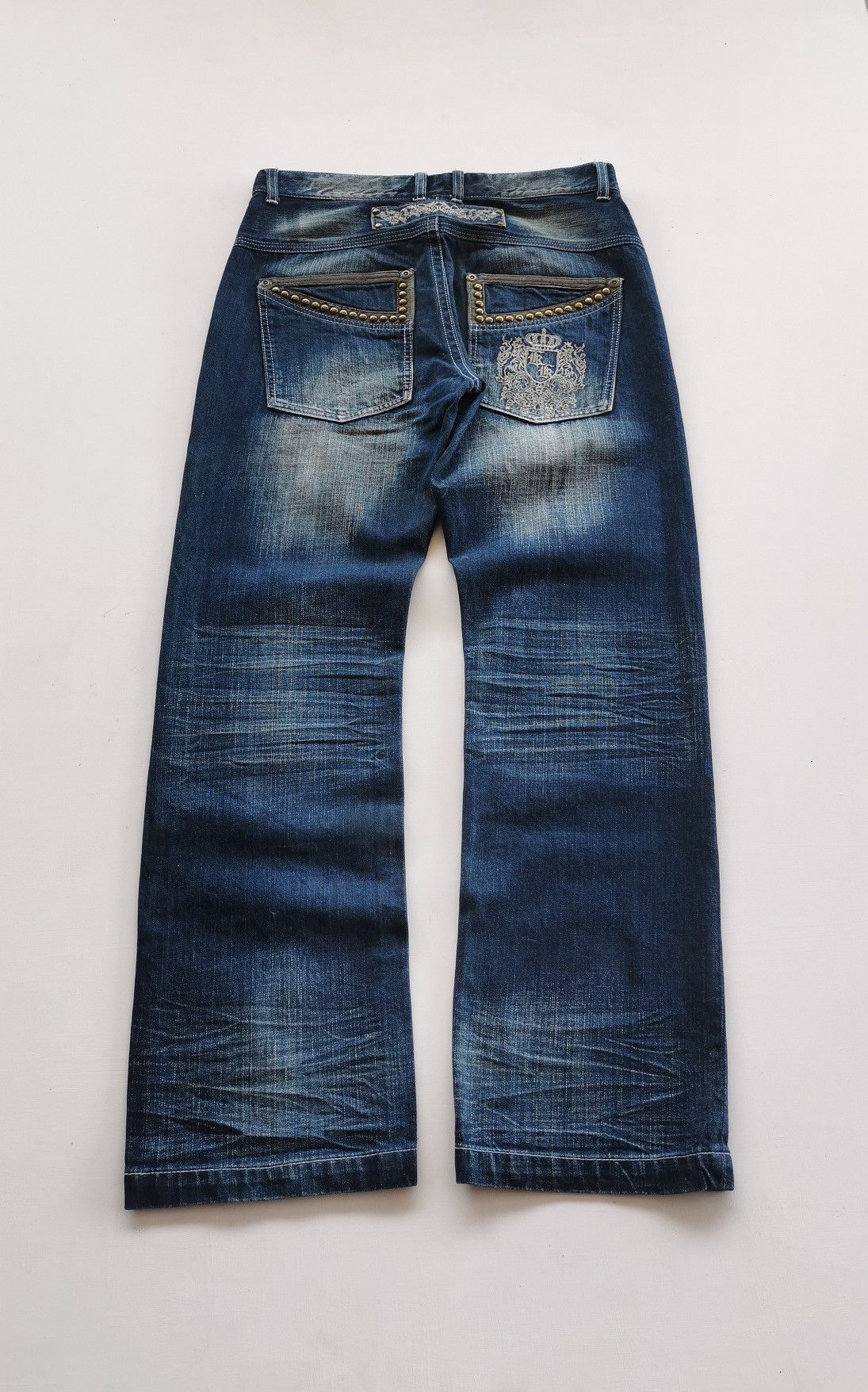 Karl Kani Loose Fit Vintage Karl Kani Studded Embroidery Denim Jeans Size US 34 / EU 50 - 5 Thumbnail