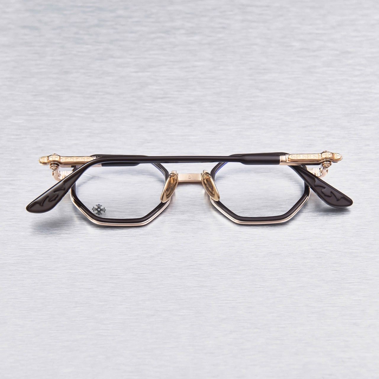 Chrome Hearts CHROME HEARTS TATTERS CLASSIC BROWN - GOLD PLATED GLASSES Size ONE SIZE - 7 Thumbnail