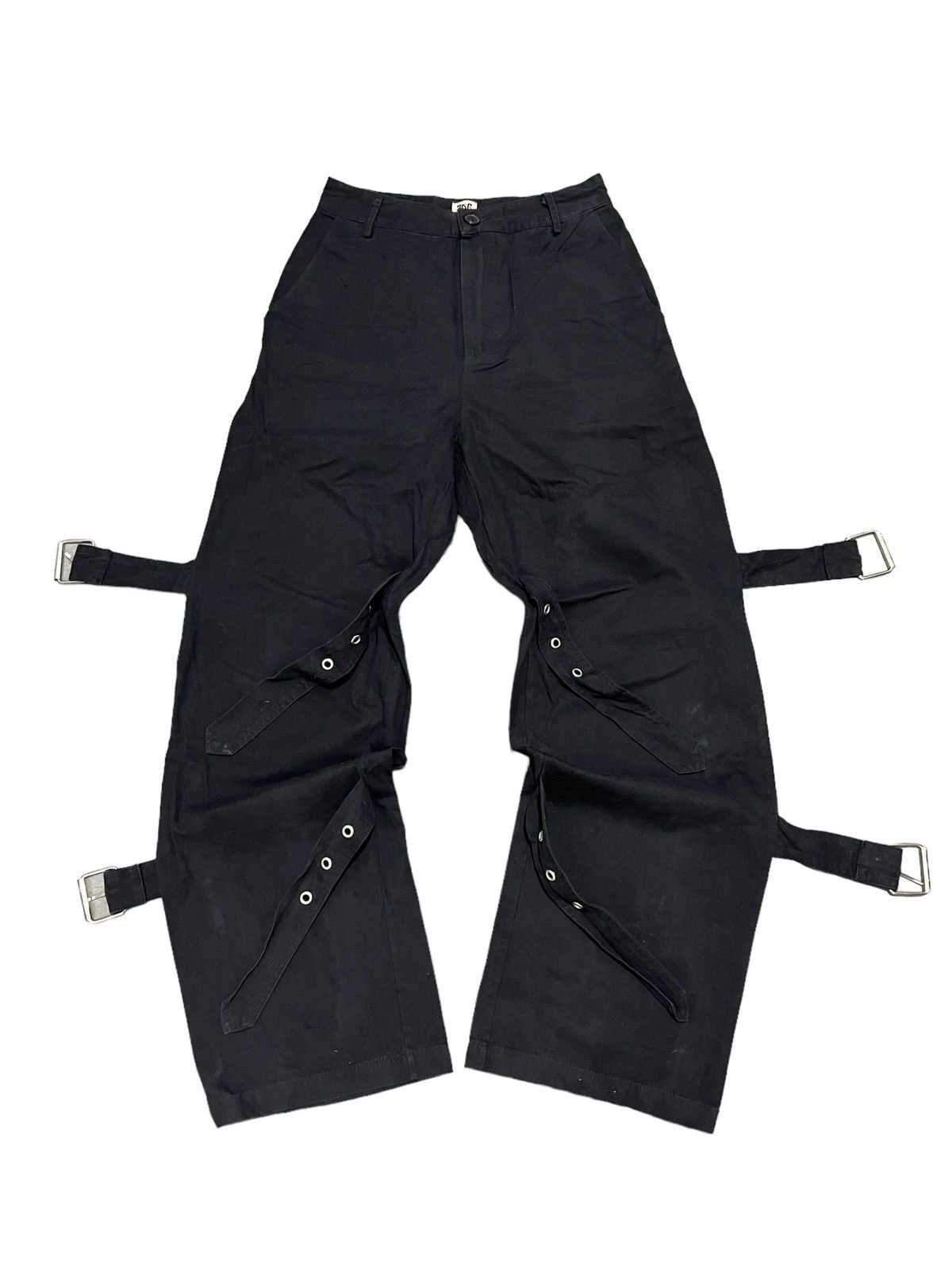 image of Jean Paul Gaultier Bondage Punk Pants Size 24 25 in Black, Women's