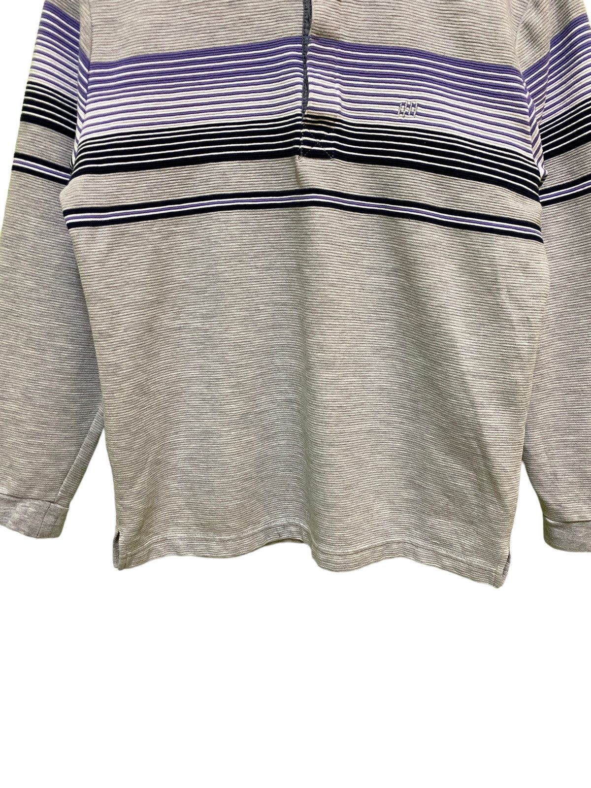 Kansai Yamamoto Kansai Yamamoto Homme Purple And Black Striped Long Sleeve Size US S / EU 44-46 / 1 - 5 Thumbnail
