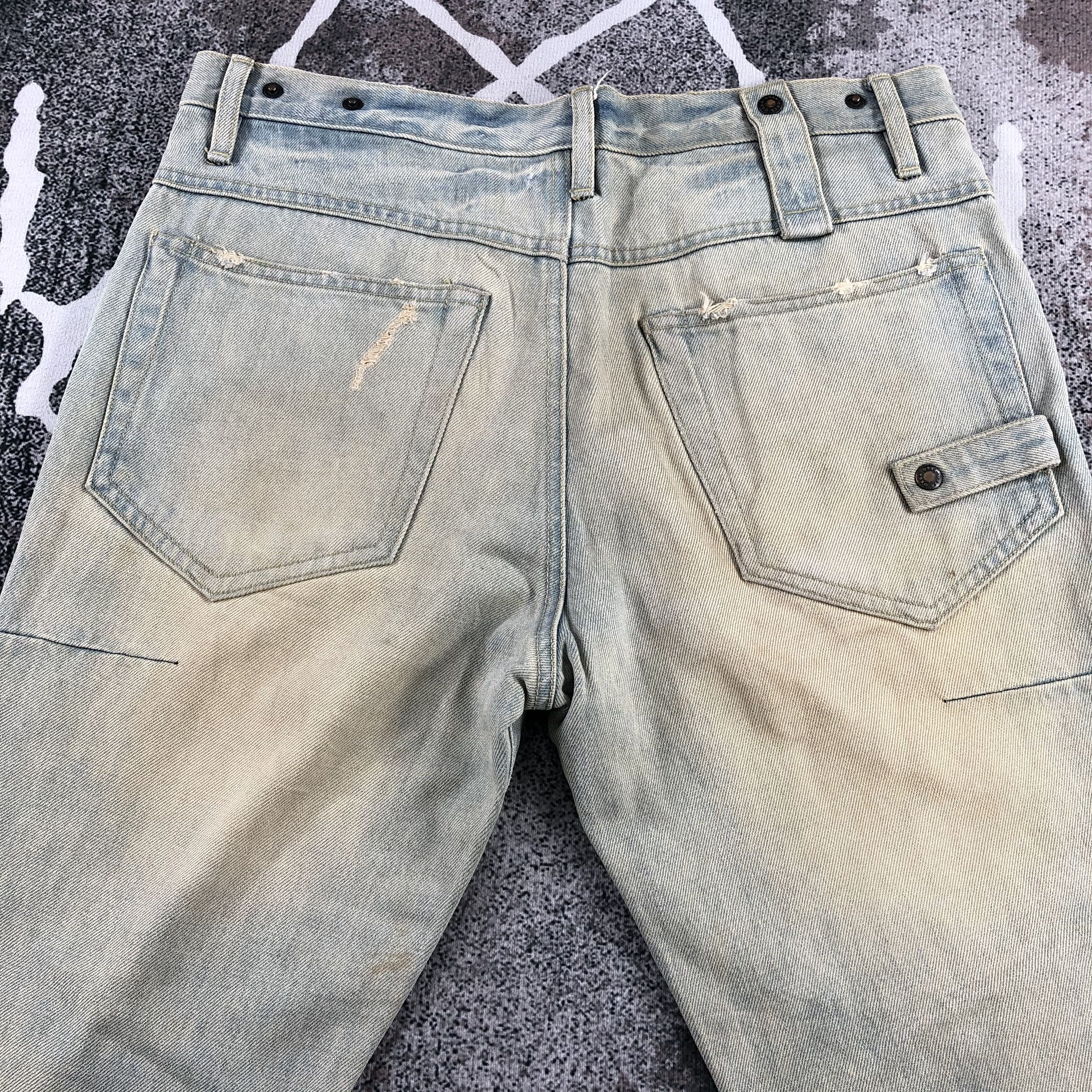 Japanese Brand Ossa Mondo Jeans Rusty Faded Blue Denim KJ750 Size US 34 / EU 50 - 4 Thumbnail