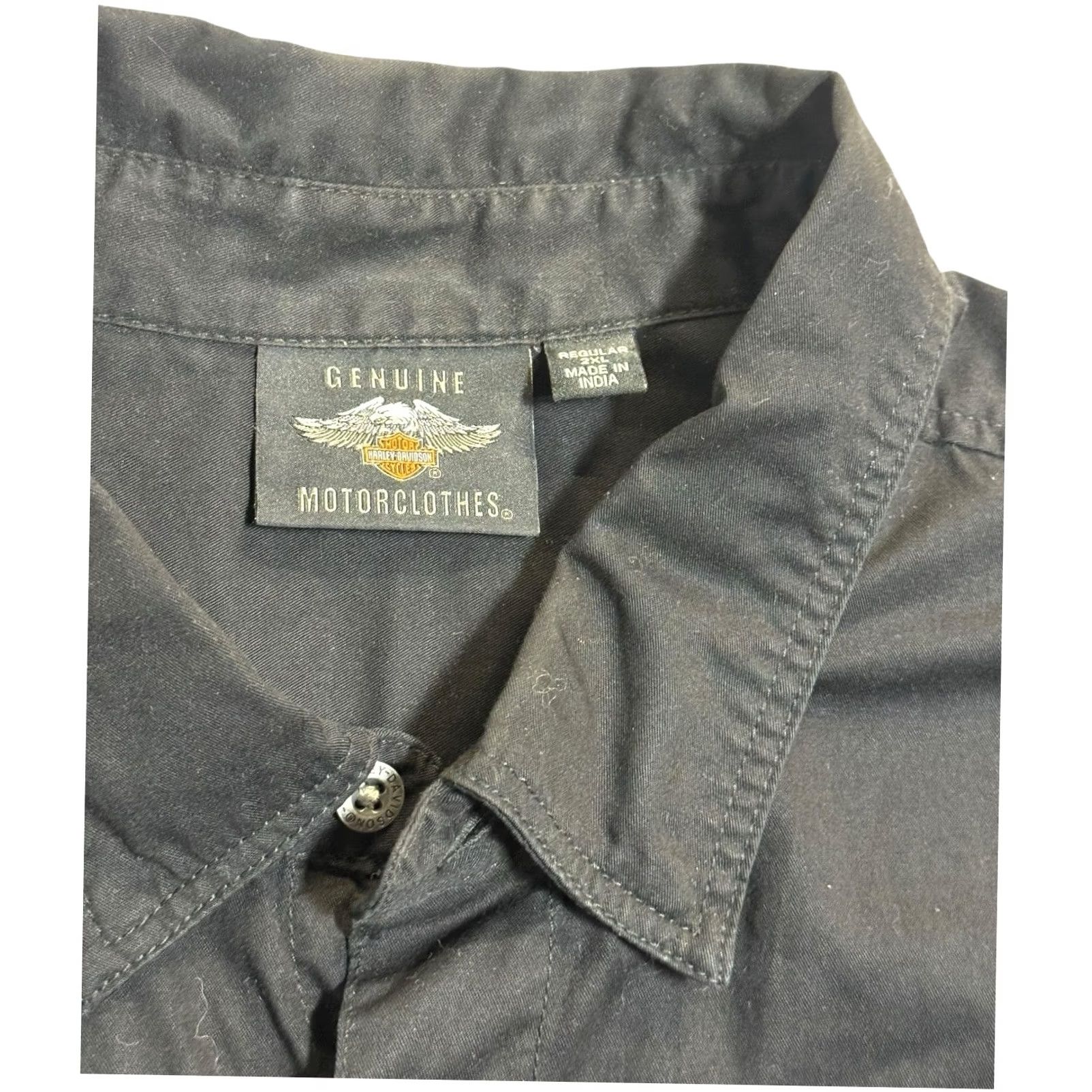 Harley Davidson Harley-Davidson Woven Shirt Size 2XL Black Grey Two-Tone Copper Block Men's Size US XXL / EU 58 / 5 - 3 Thumbnail