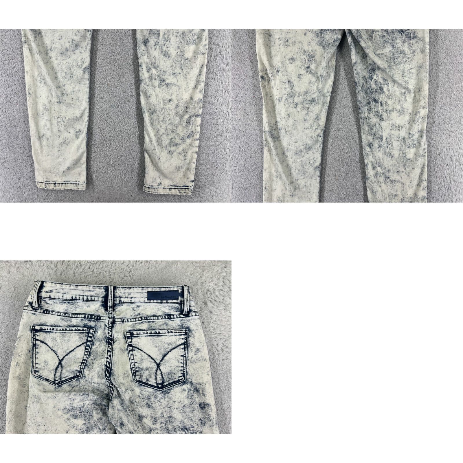 Calvin Klein Calvin Klein Jeans Women Blue Denim Ultimate Skinny Acid Wash 29 Inseam 30 Zip 5-Pocket Design Regular Stretch Size 29" - 10 Thumbnail