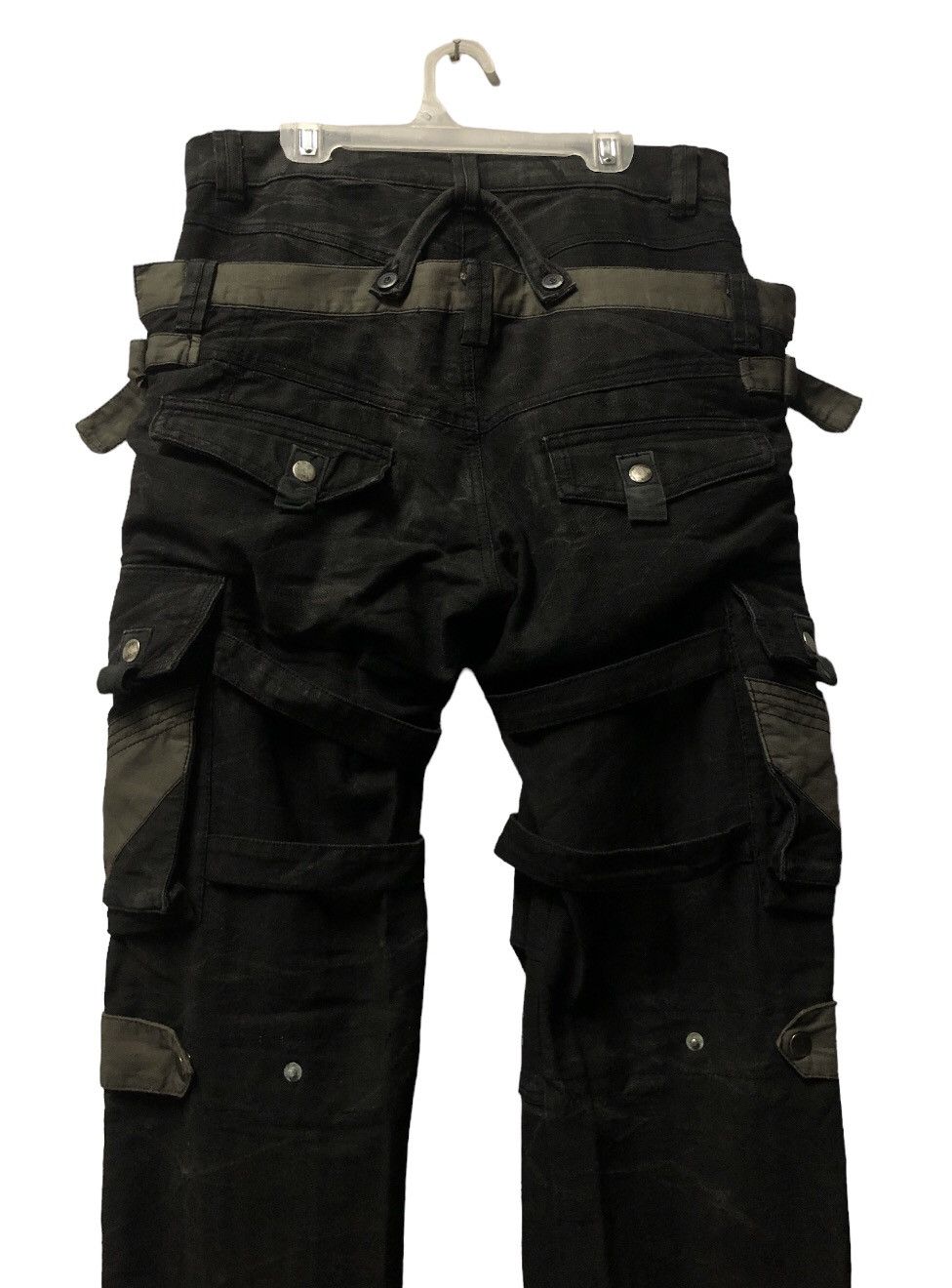 If Six Was Nine × Japanese Brand × Le Grande Bleu (L.G.B.) BLUE INC BONDAGE PANT MULTI POCKET CARGO STYLE DOUBLE WAIST Size US 30 / EU 46 - 4 Thumbnail