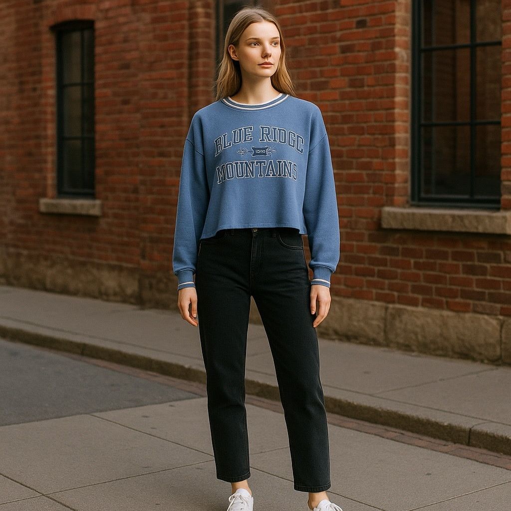 American Eagle Outfitters American Eagle Outfitters Blue Sweatshirt Vintage Graphic Size S / US 4 / IT 40 - 1 Thumbnail