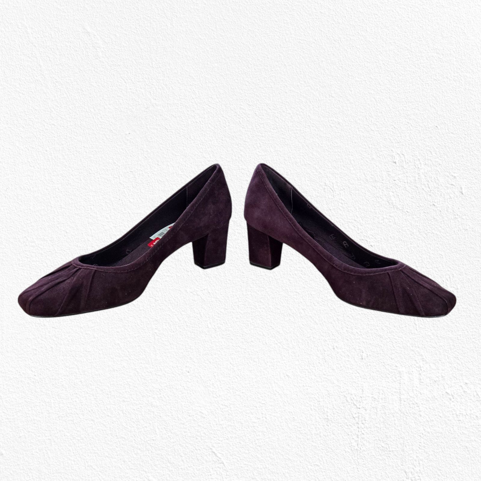 Etienne Aigner Y2K Purple Suede Leather Round Toe Block Heels Size 9.5 Size US 9.5 / IT 39.5 - 5 Thumbnail