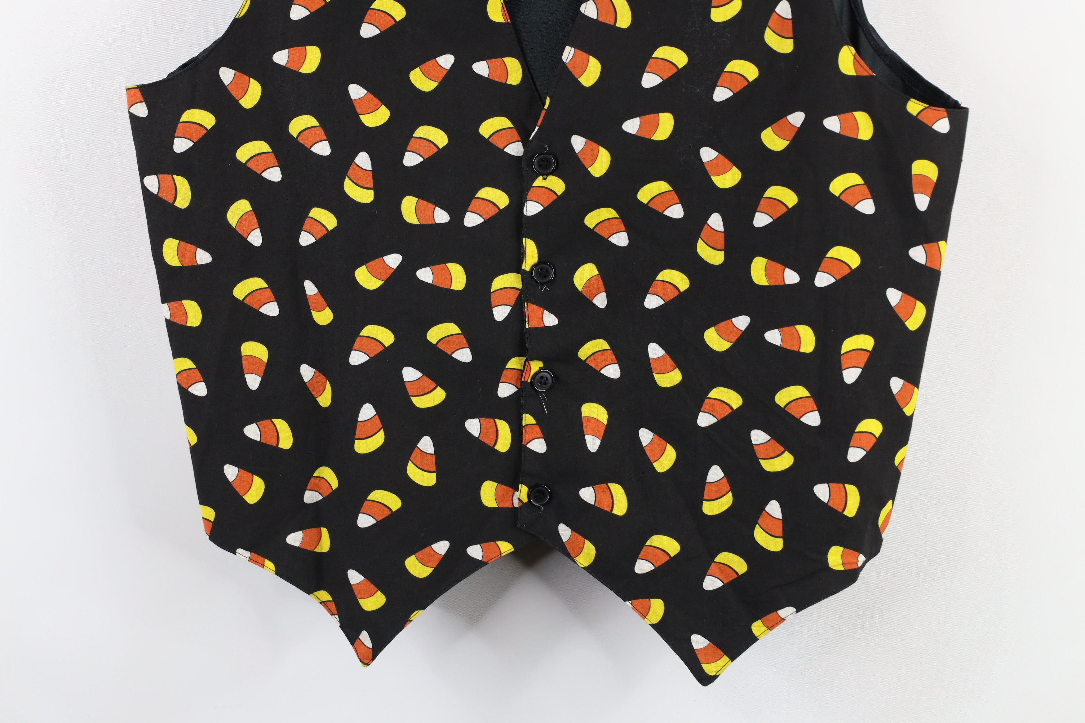 Vintage Vintage 90s Streetwear Candy Corn Tie Back Vest Jacket Size L / US 10 / IT 46 - 3 Thumbnail