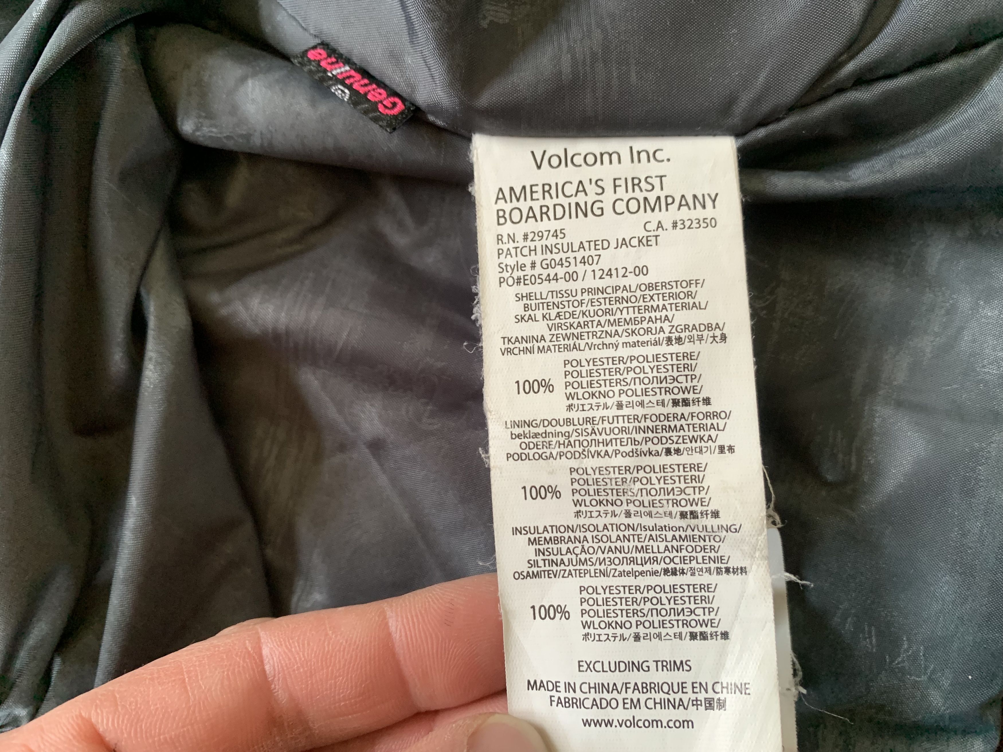 Volcom Mens Volcom Snowboard Ski Jacket Size US L / EU 52-54 / 3 - 11 Thumbnail